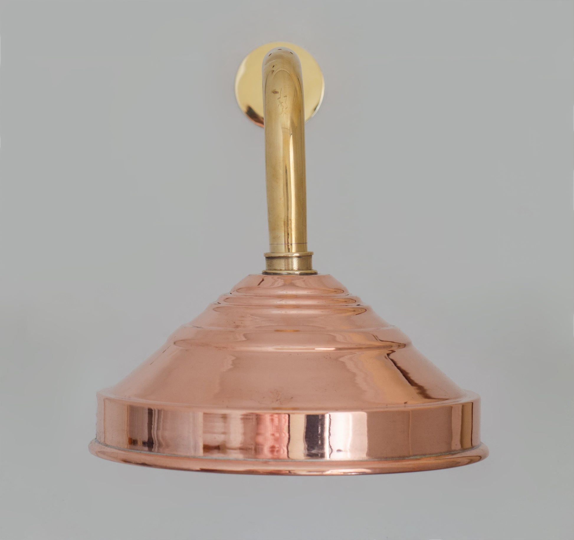 Unlacquered Solid Copper Rain Shower Head, Large Round Handcrafted Vintage Showerhead, Works Outdoor