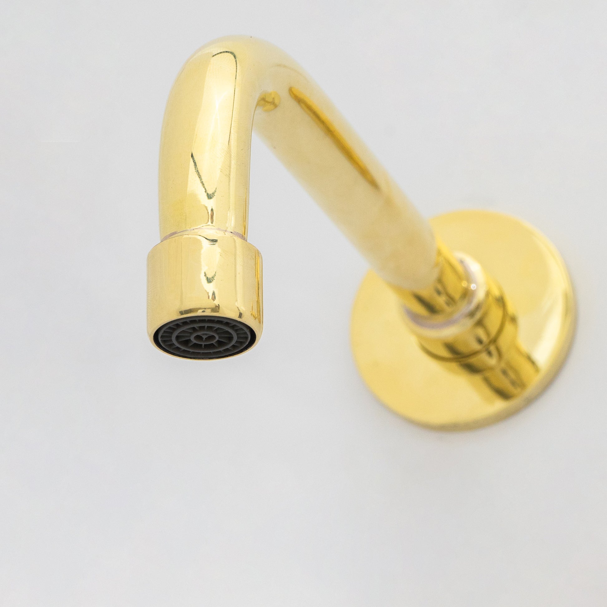 Unlacquered Brass Wall Mount Bathroom Faucet, Solid Brass Concealed Wall Faucet