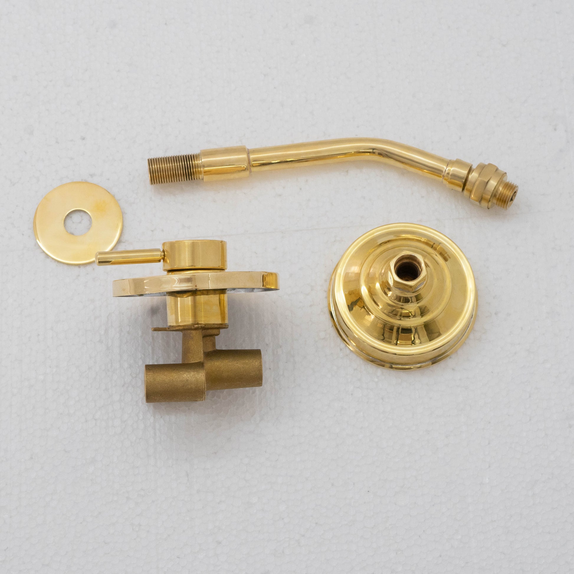 Built-in Solid Brass Shower, Unlacquered Brass Swiveling Showerhead, Rainfall Shower