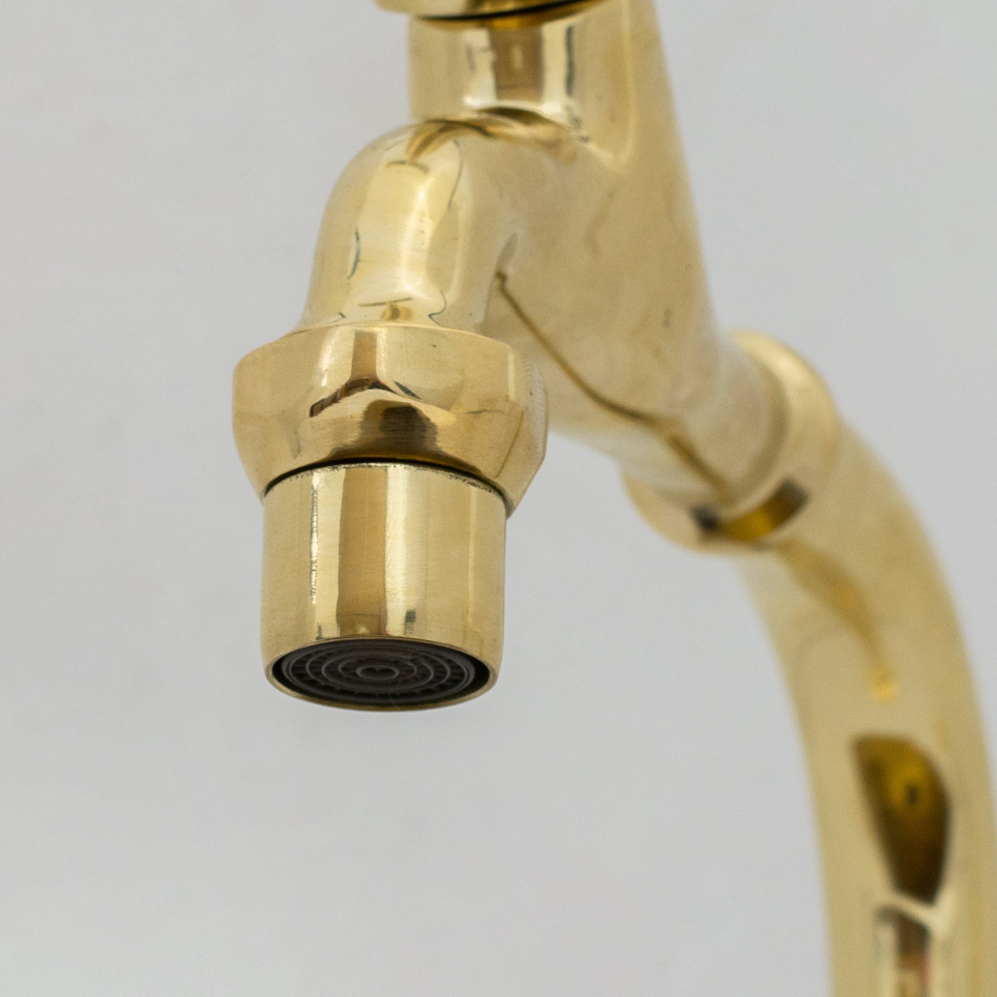 Solid Brass Kitchen Bib Taps, Deck Mount Pillar Taps, Kitchen Double Faucet Set, Hot and Cold Pillar Taps