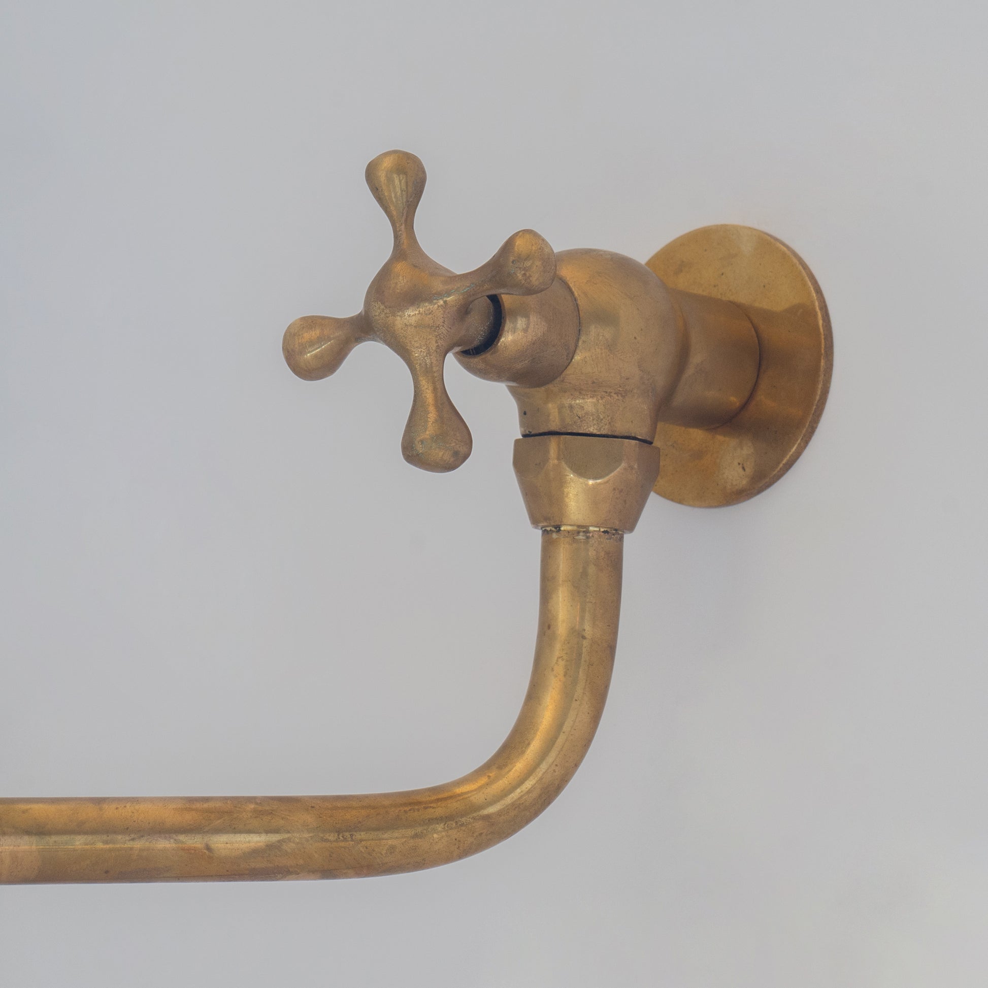 Unlacquered Brass Pot Filler | Aged Brass Stove Faucet