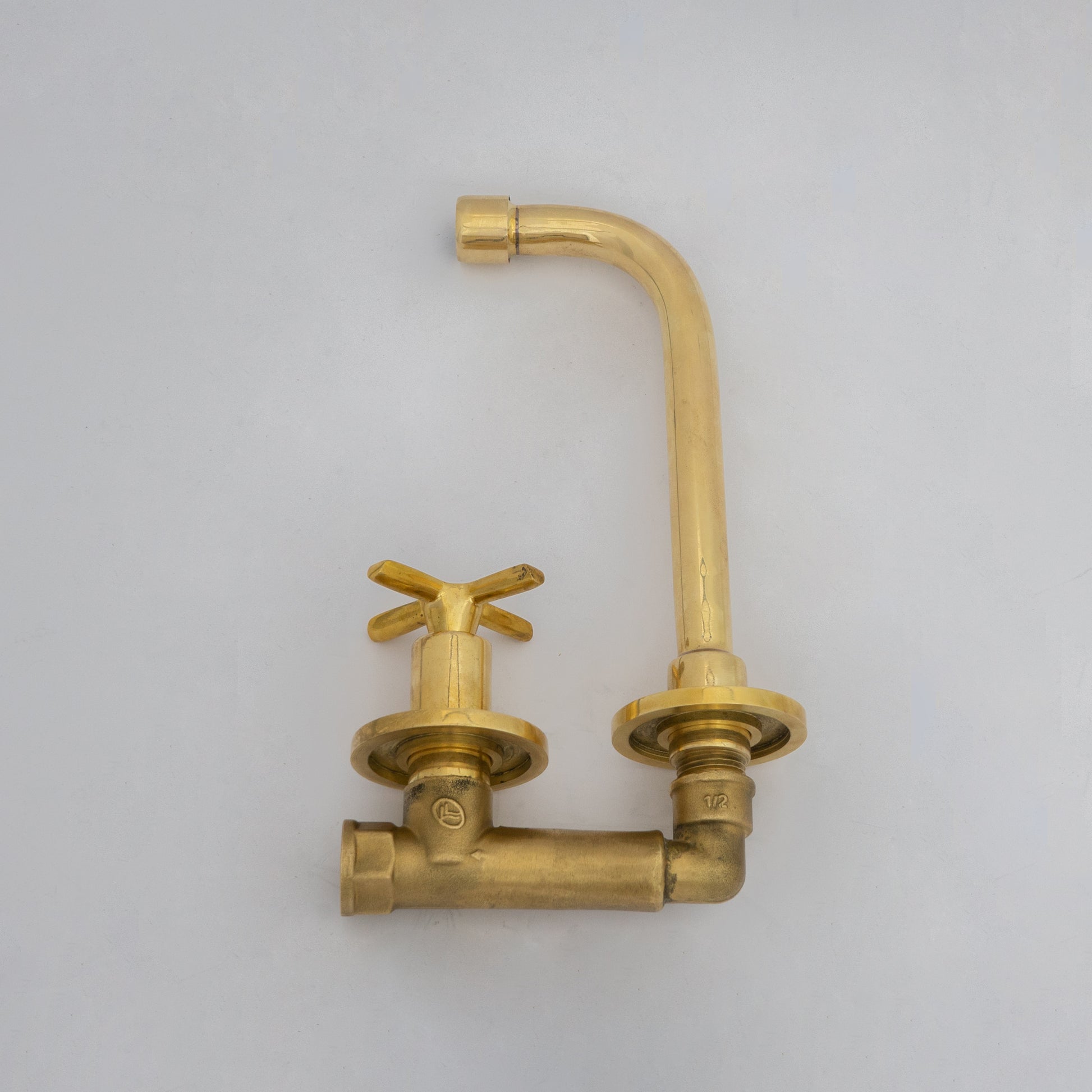Wall Mount Cold Faucet, Unlacquered Brass Wall Mount Cold Water Tap