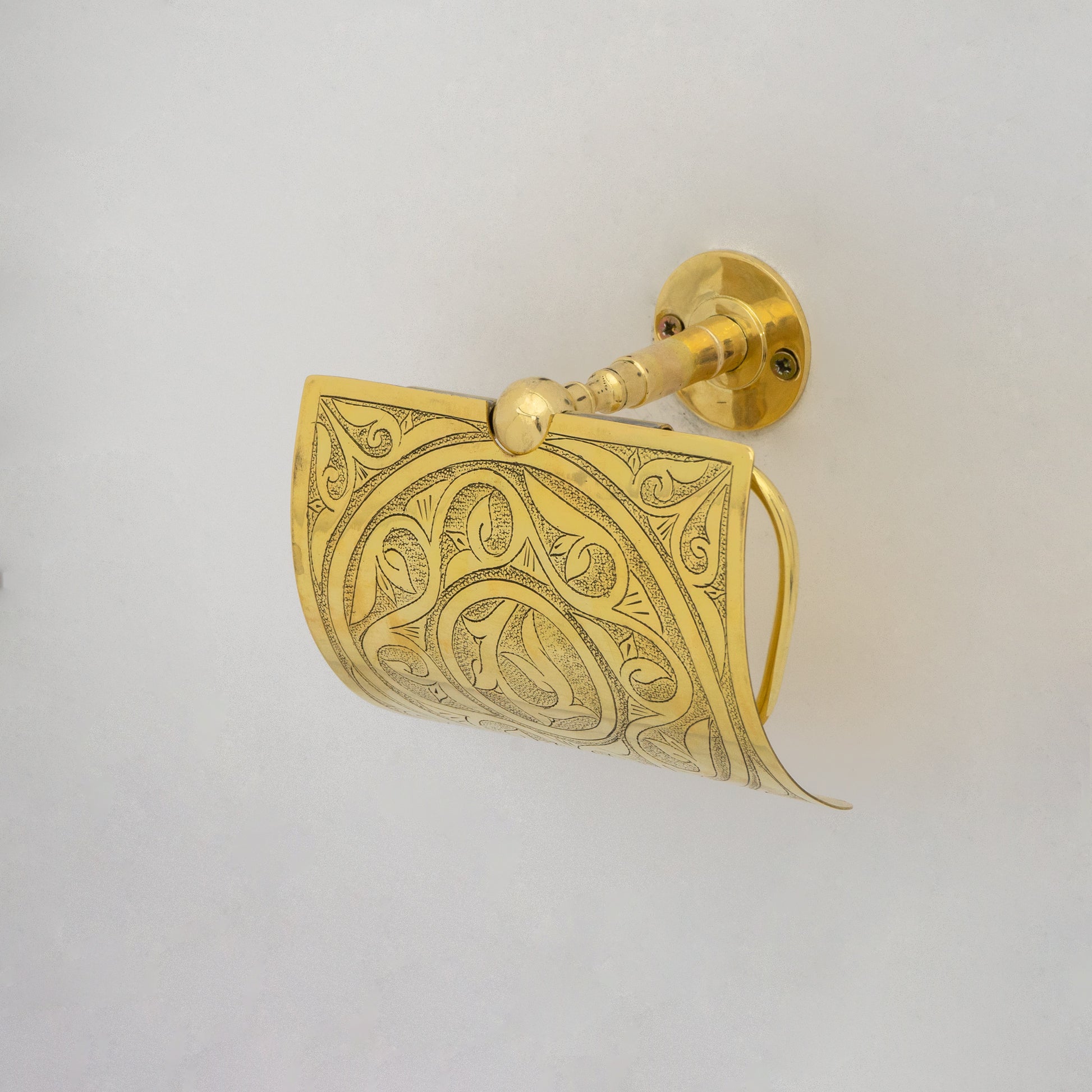 Solid Brass Toilet Paper Holder With Sliding Cover | Bathroom Tissue Holder