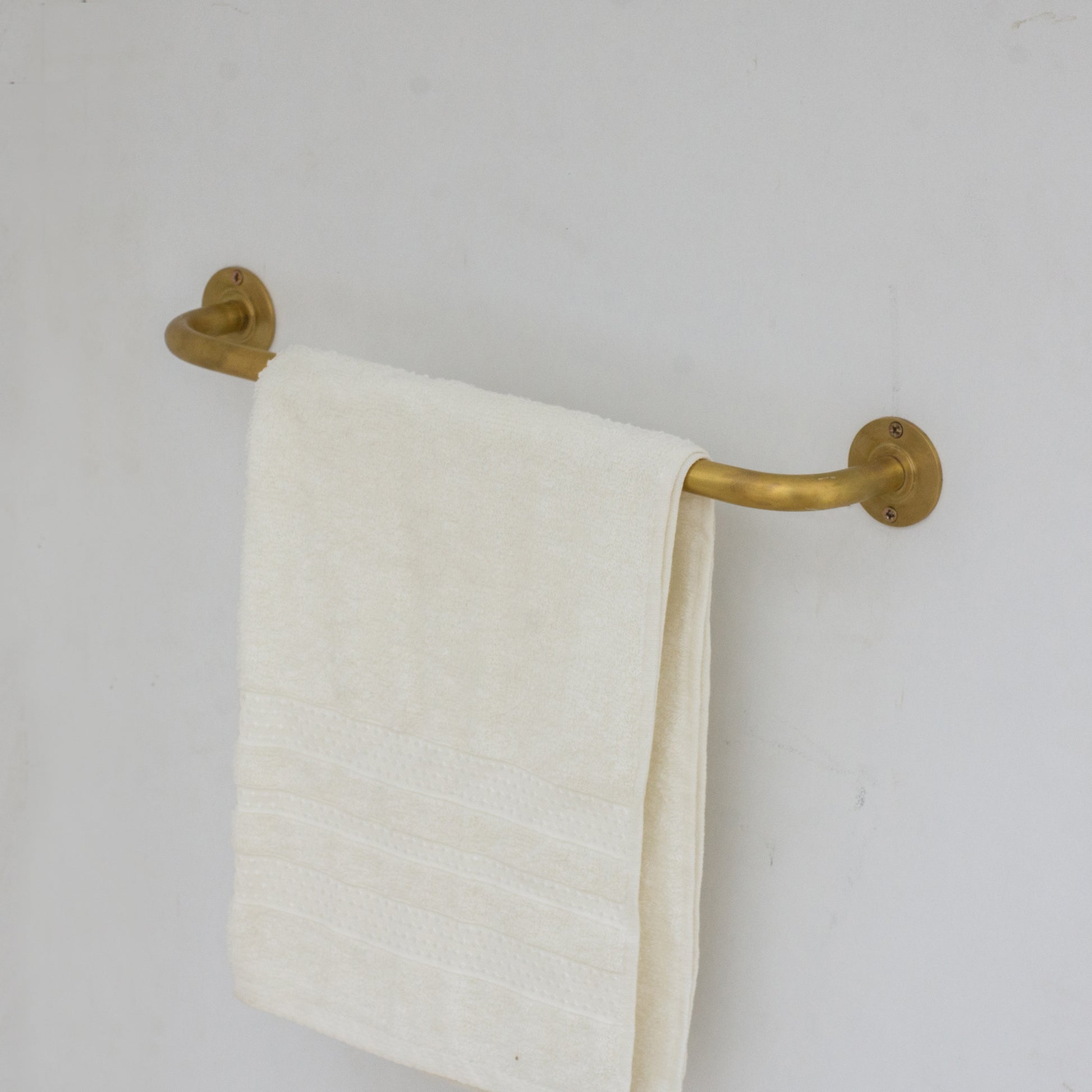 Unlacquered Brass Towel Bar Holder, Bathroom Towel Hanger
