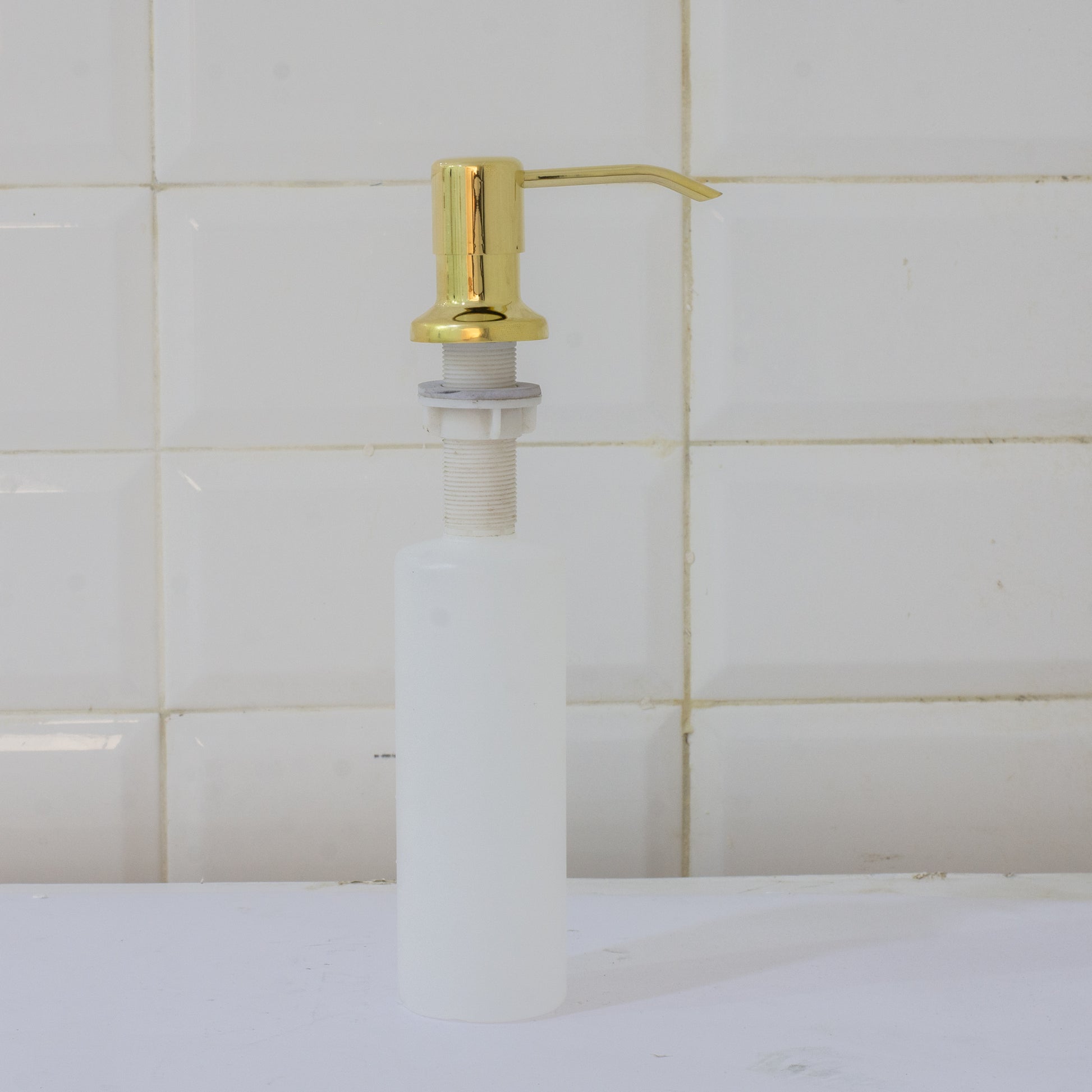 Soap Dispenser, Unlacquered Brass, Kitchen Sink Soap Dispenser
