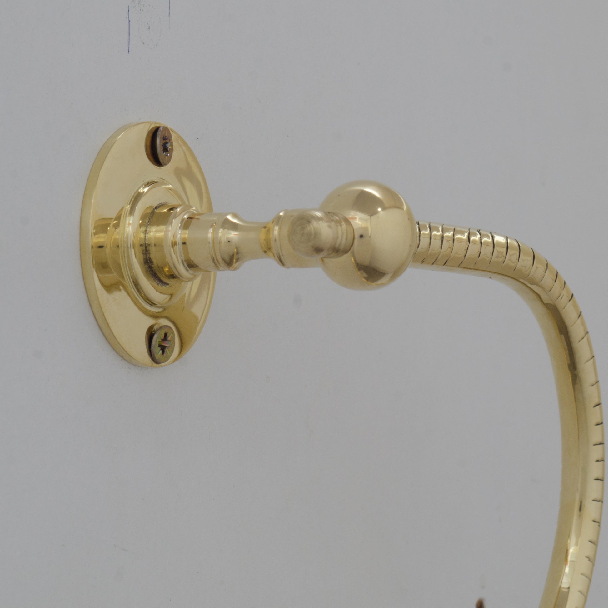 Unlacquered Brass Towel Holder, Towel Hanger, Wall Mount Towel Hook, Hand Engraved Finish