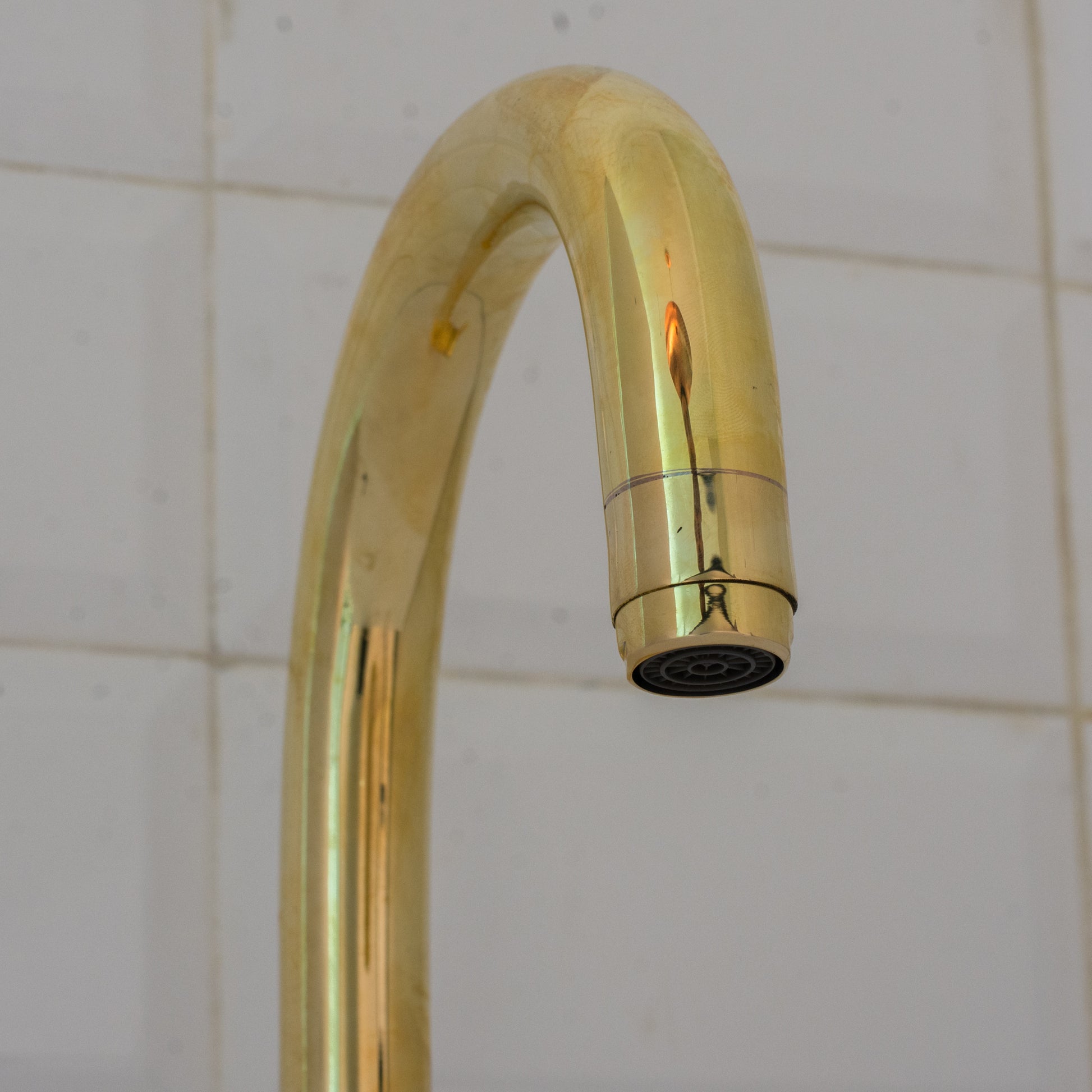Unlacquered Brass Mixer Faucet, Single Hole Faucet Lever Handle Tap, Compact Faucet For Bathroom, Brass Short Faucet