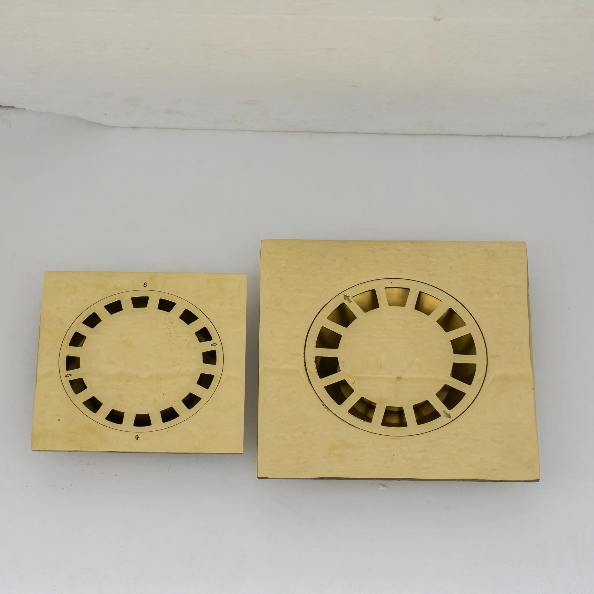 Solid Brass Floor Drain, Unlacquered Square Shower Drain