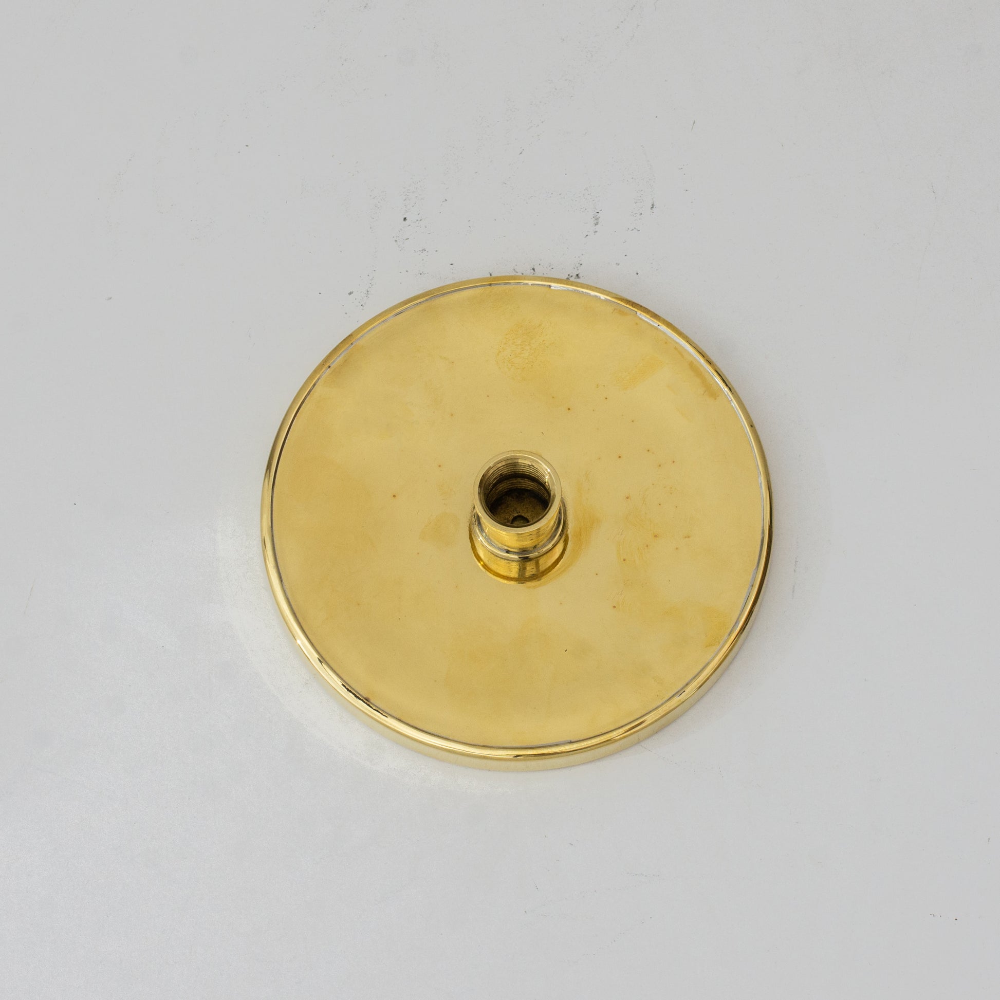 Unlacquered Solid Brass Rain Shower Head, Round Handcrafted Vintage Showerhead