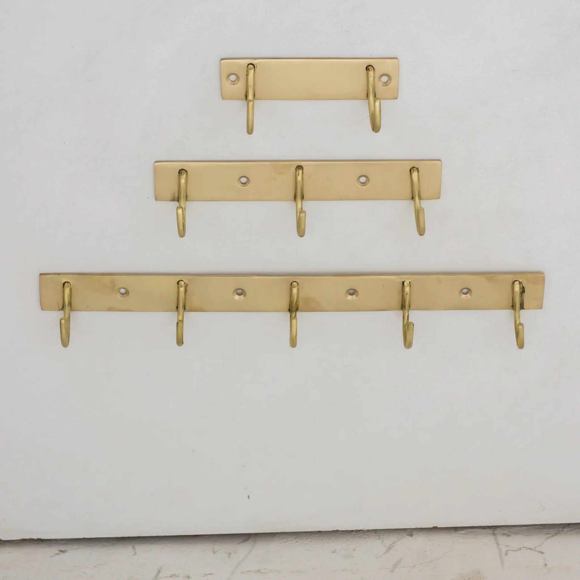 Solid Brass Coat Hooks Rack, Wall Mounted Hanger Hooks, Hallway Hooks