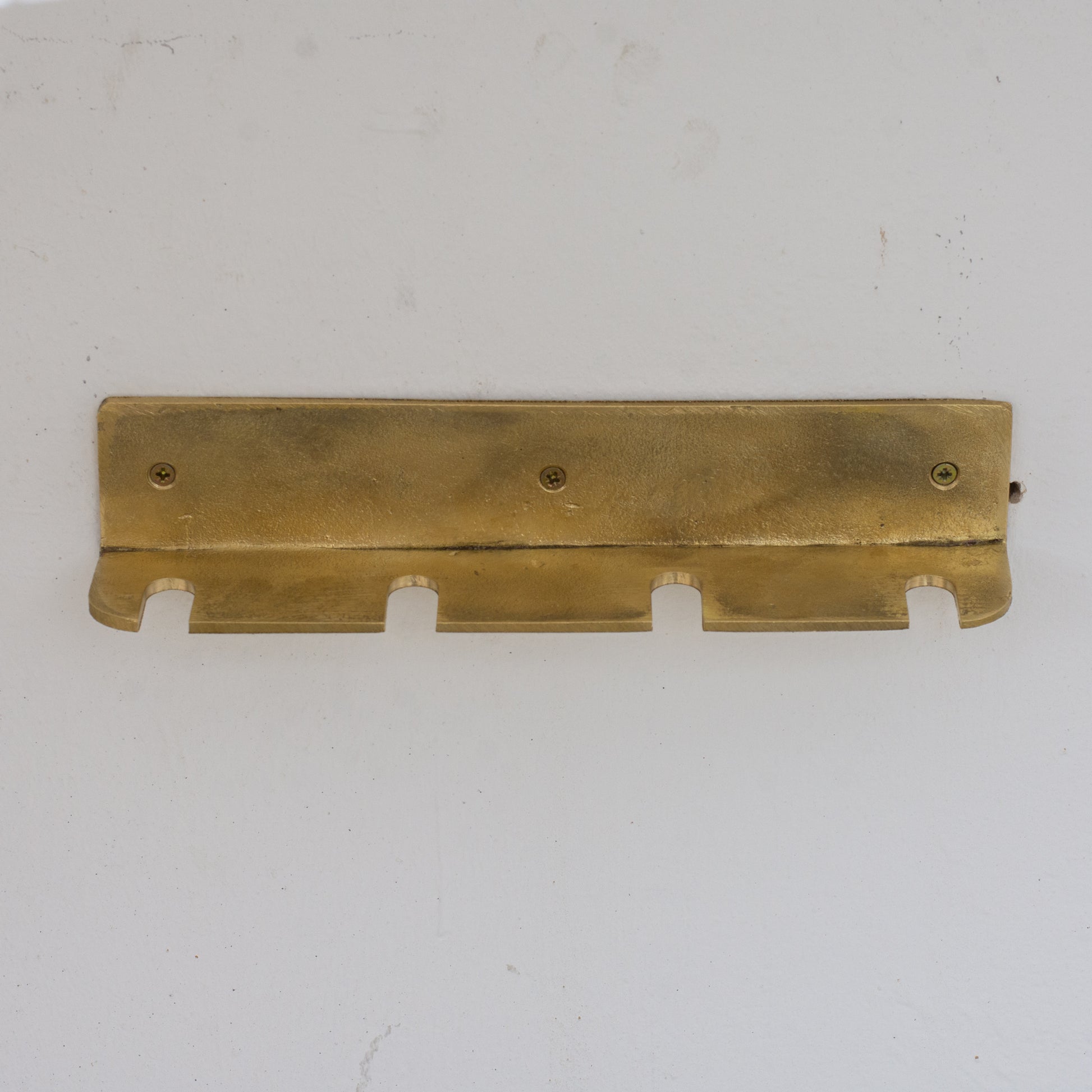 Wall-Mounted Solid Brass Fireplace Tools, Handcrafted Fireplace Set