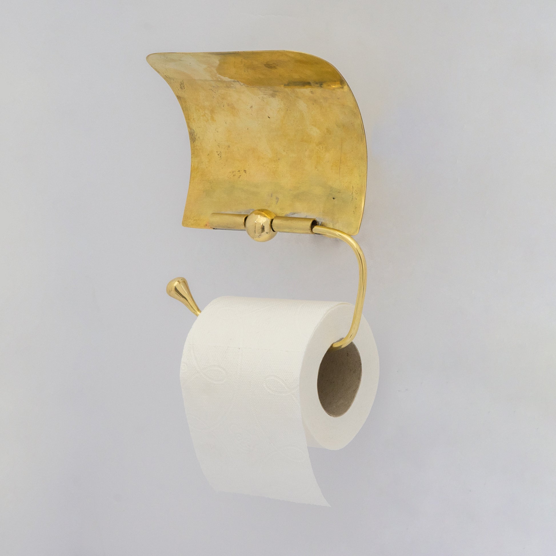 Solid Brass Toilet Paper Holder With Sliding Cover | Bathroom Tissue Holder