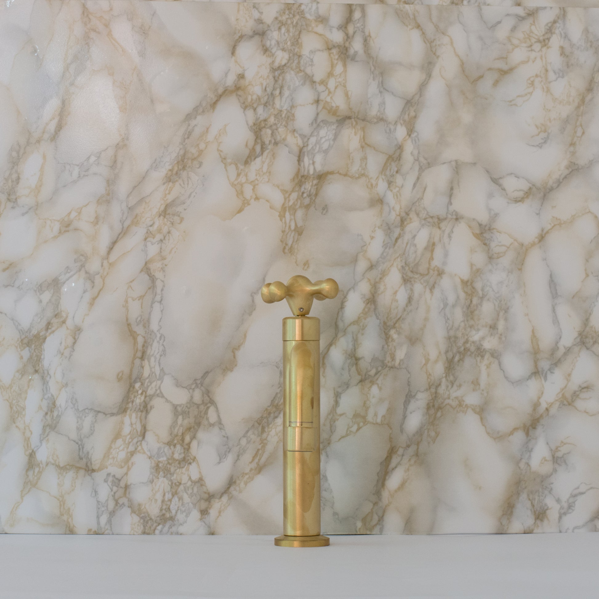 Kitchen Cold Water Faucet Brass, Brushed Brass Cold Water Dispenser Faucet, Single Hole Kitchen Tap, Deck Mount Brass Faucet