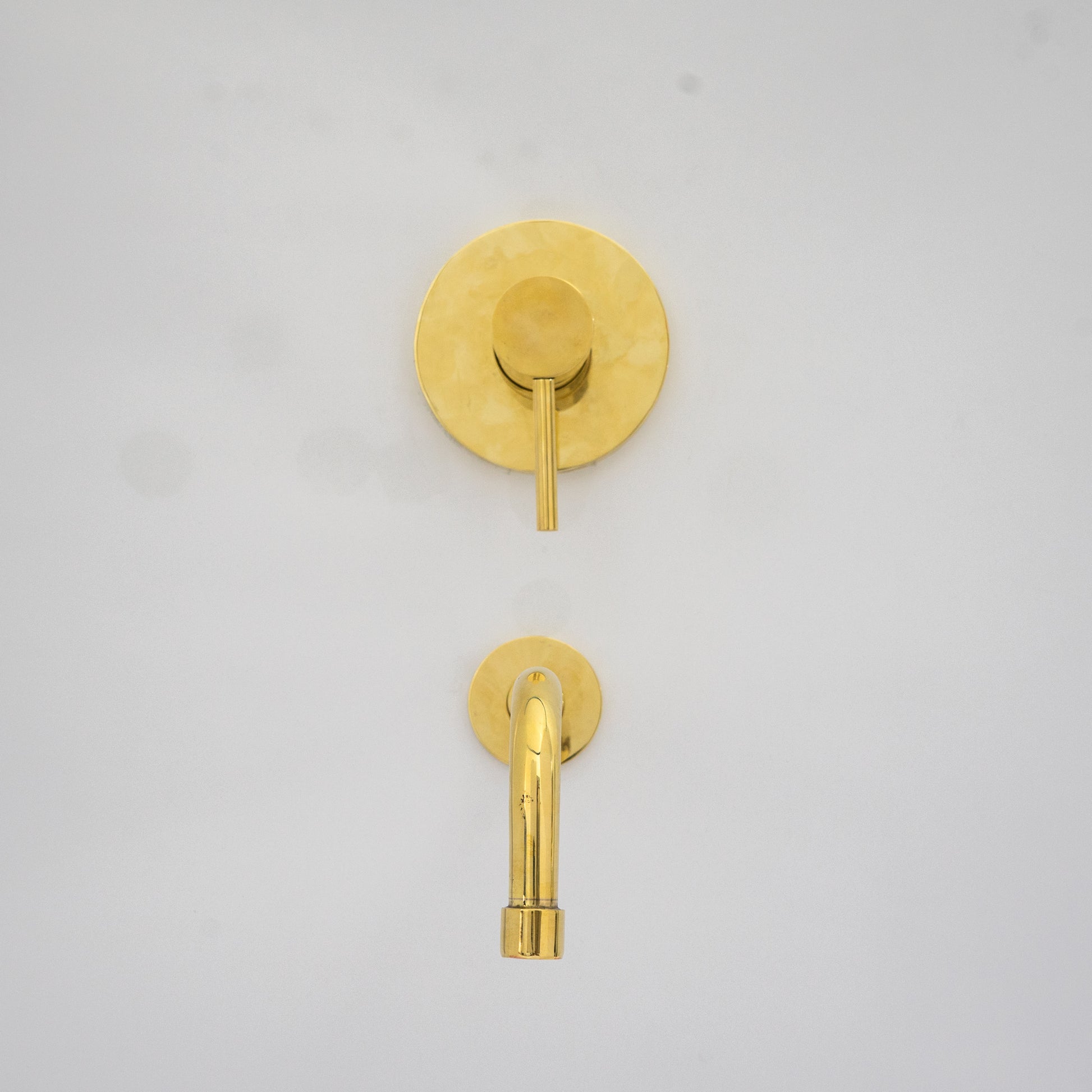 Solid Brass Tub Filler Built-in, Unlacquered Brass Shower System, Concealed Tub Filler