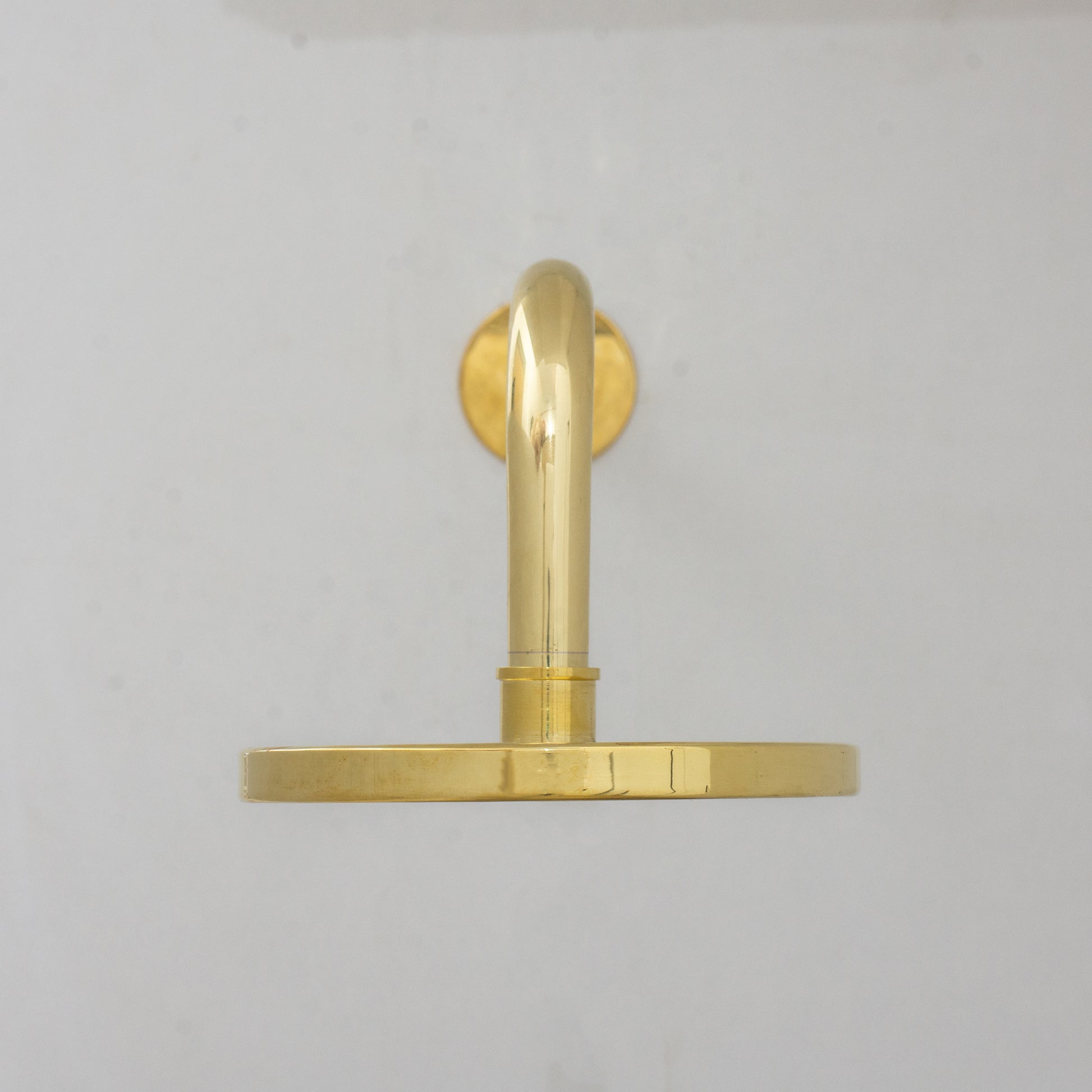 Unlacquered Solid Brass Rain Shower Head, Round Handcrafted Vintage Showerhead