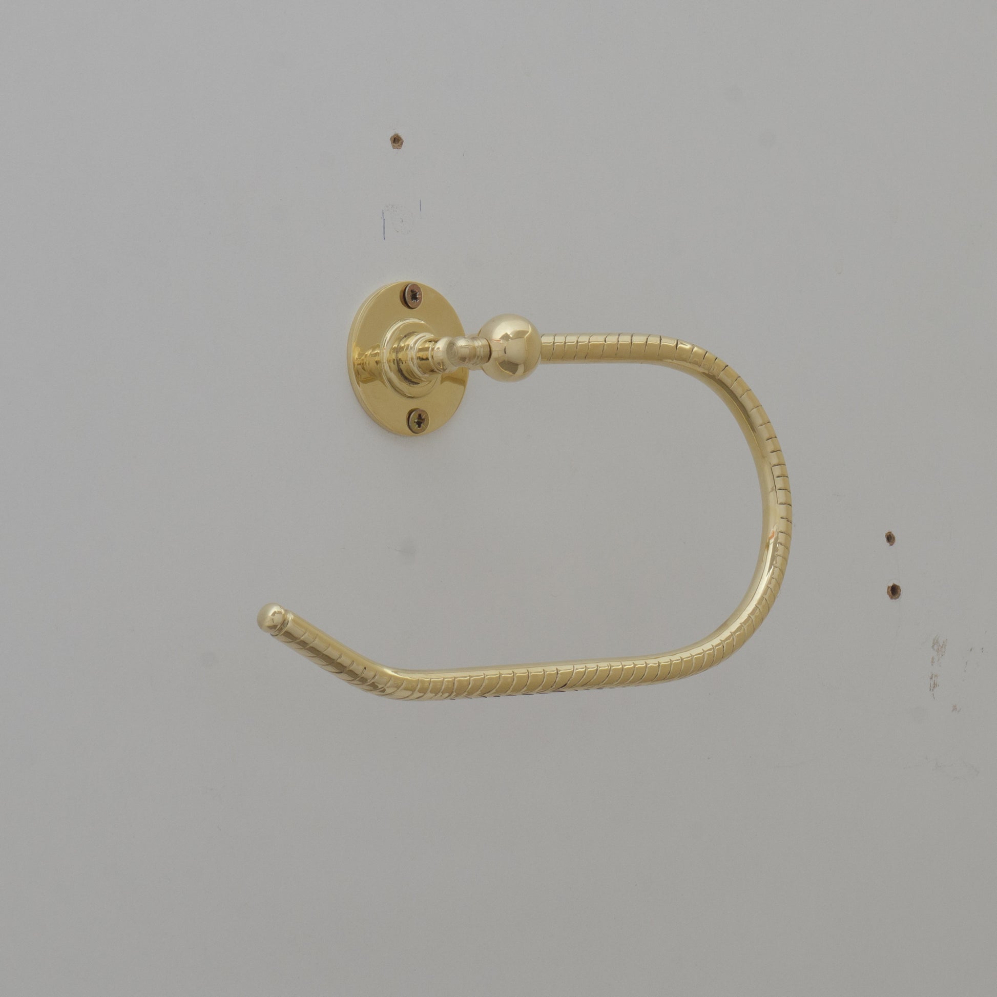 Unlacquered Brass Towel Holder, Towel Hanger, Wall Mount Towel Hook, Hand Engraved Finish