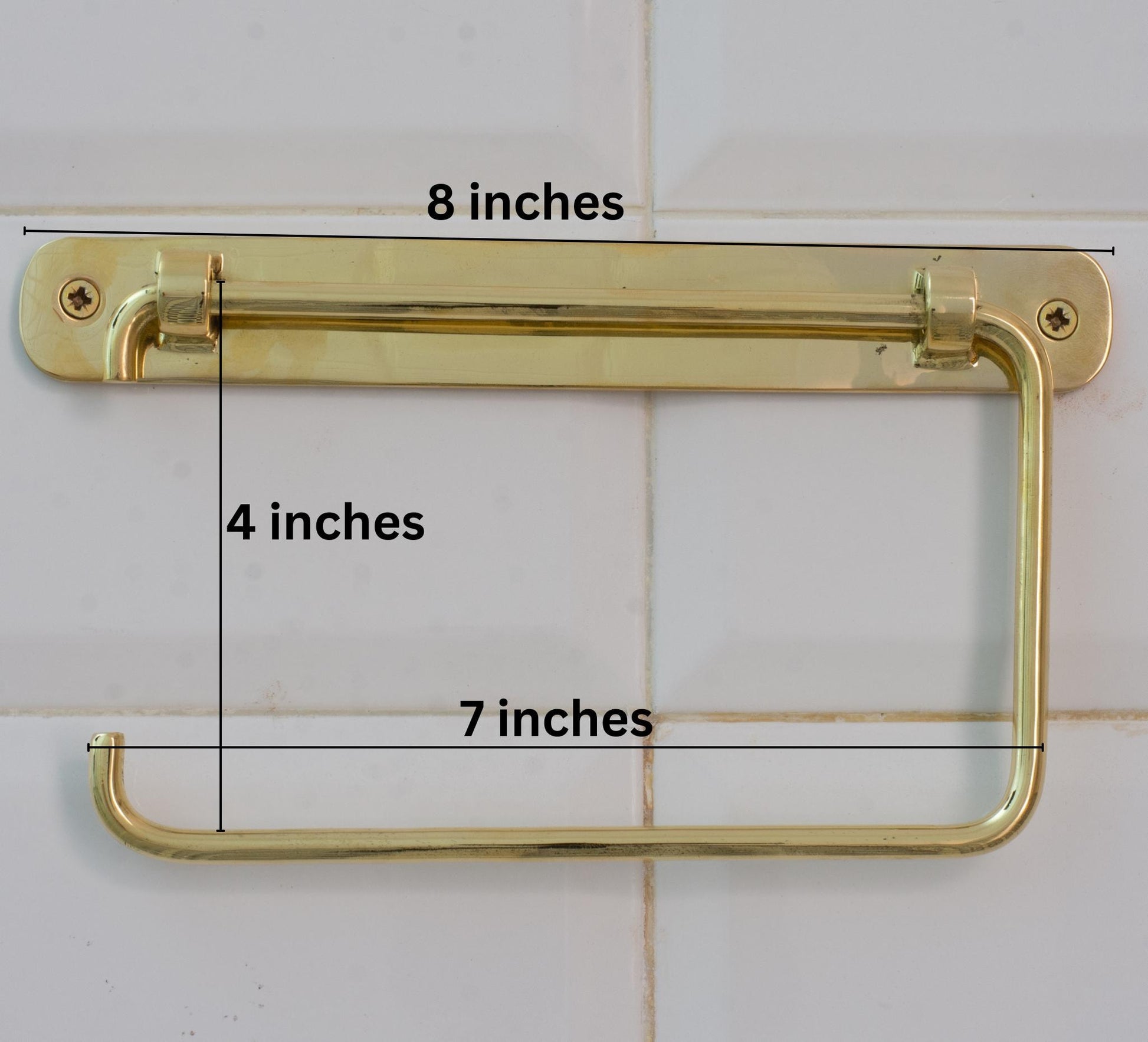 Unlacquered Brass TP Holder | Bathroom Roll Holder With Backplate