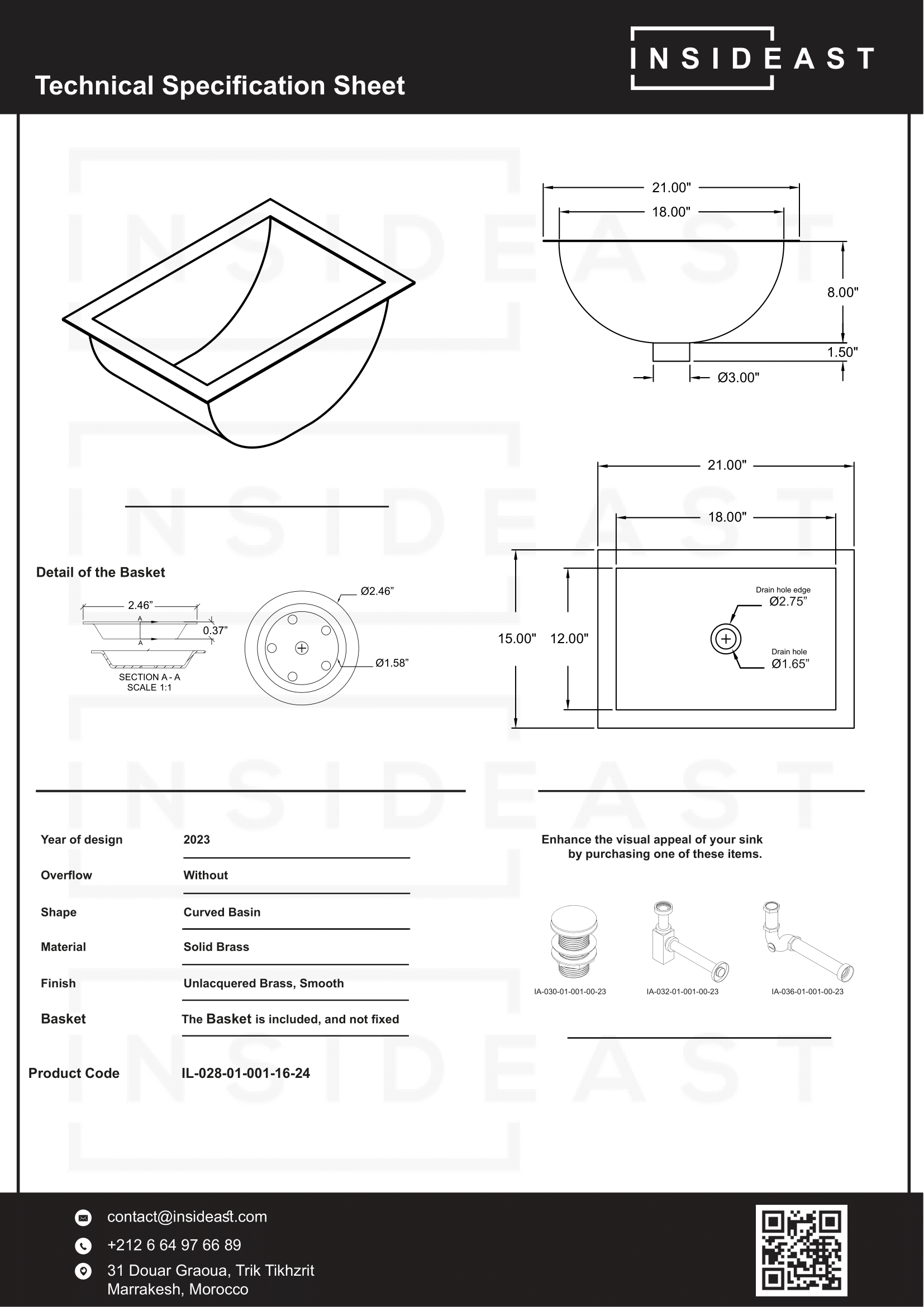 Solid Brass Undermount Bathroom Sink, Hammered Drop-in Vanity Sink With 3-Hole Waterfall Faucet, Undermount Deep Curved Basin