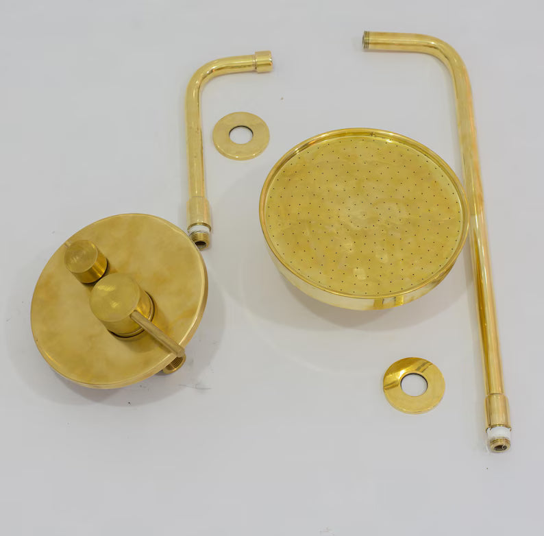 Built-in 2 outlet Brass Shower System - Head Shower System With Tub Filler