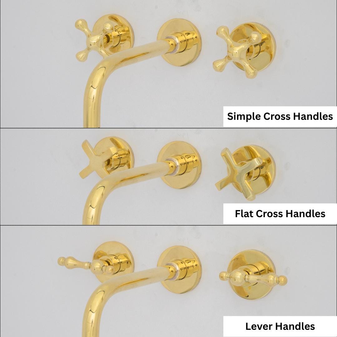 Unlacquered Brass Built-in Faucet | Bathroom Concealed Faucet