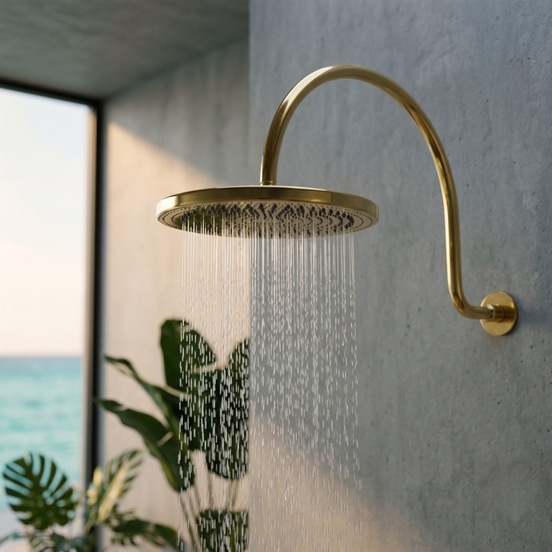 Outdoor Brass and Copper Shower