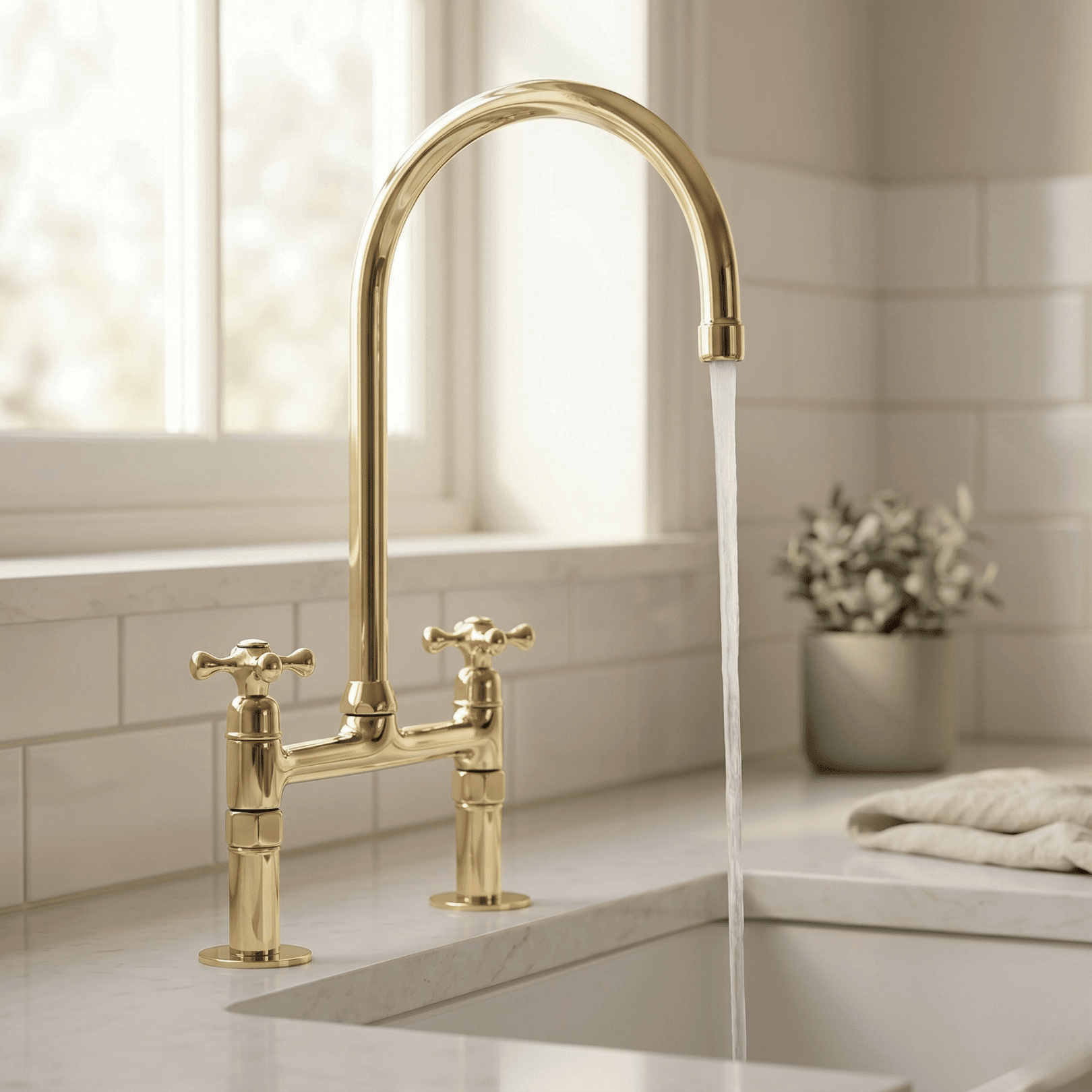 Brass Bridge Faucet - Insideast