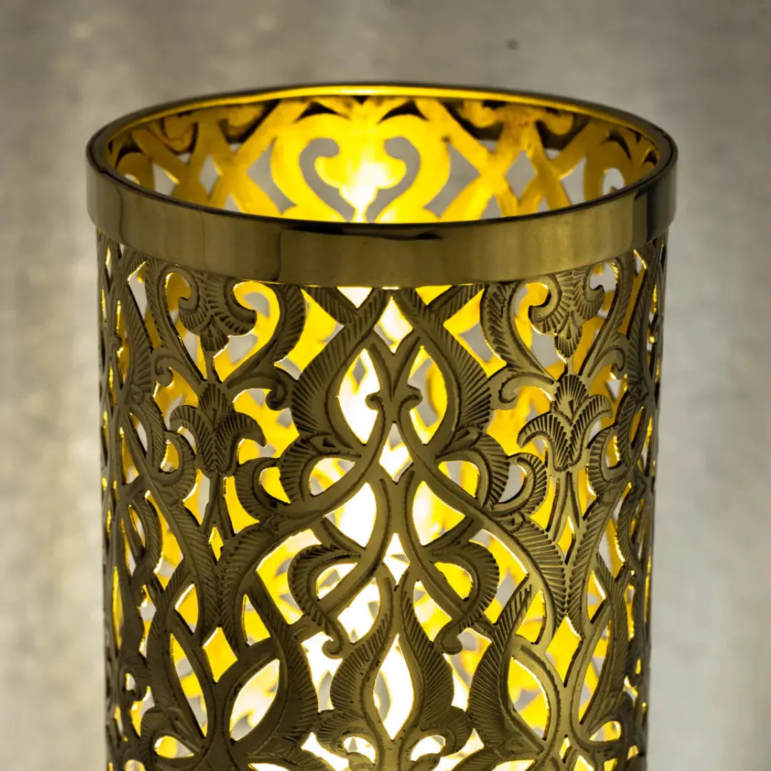 Unlacquered Brass Table Light – Side Profile