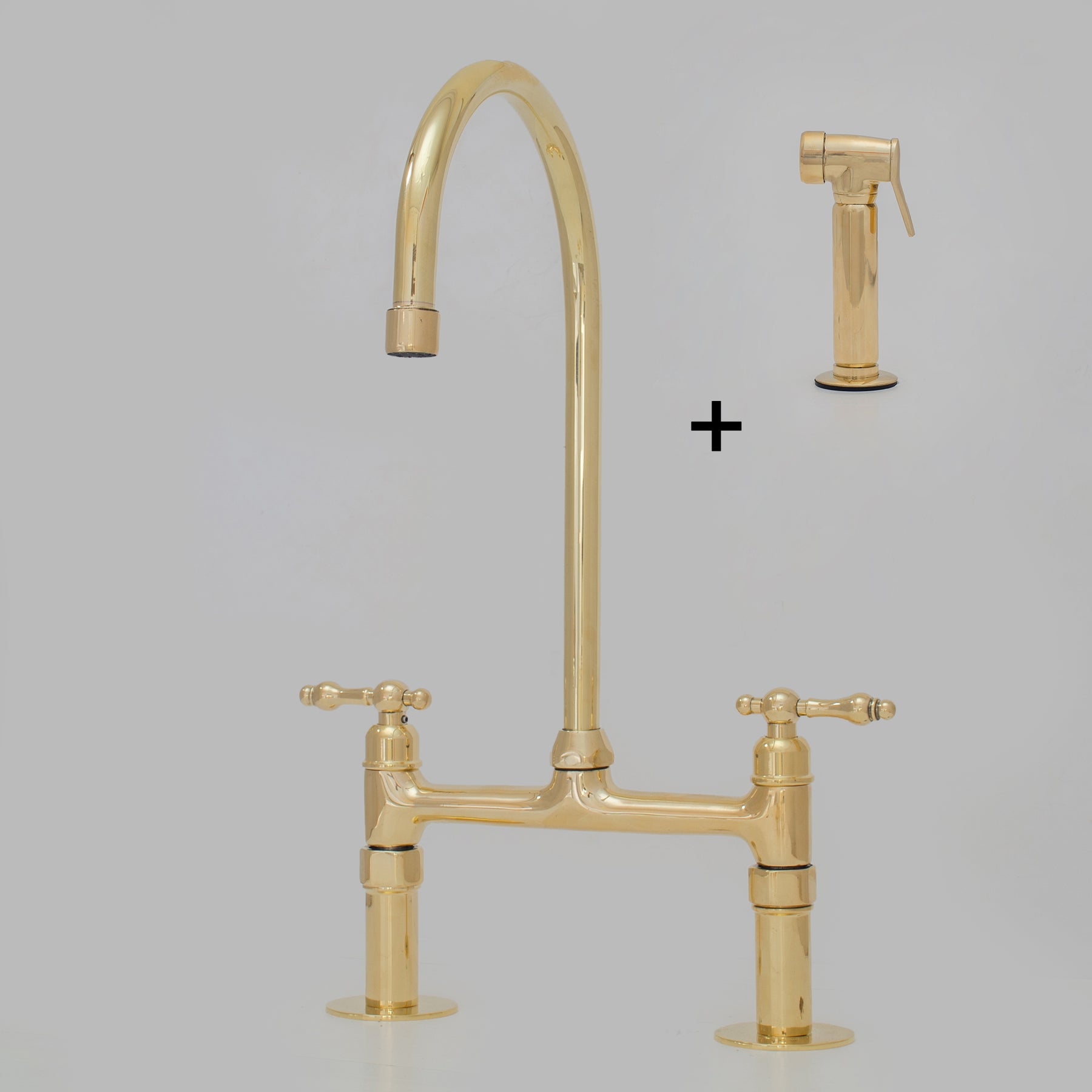 Bridge with Lever Handle + Sprayer