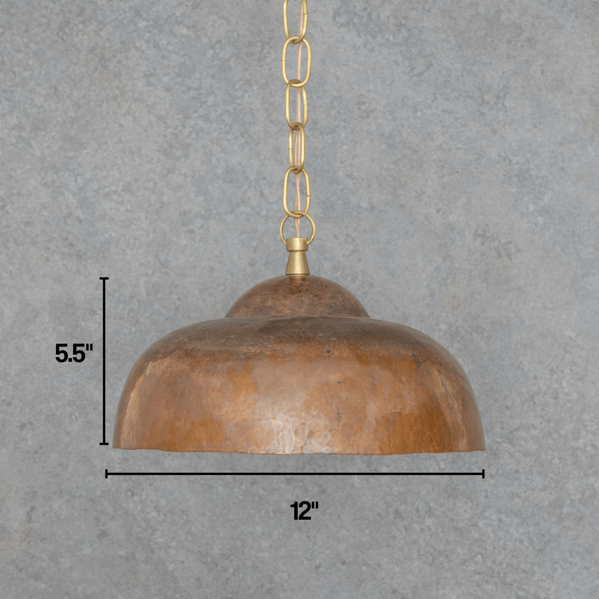 Tiered Copper Dome: Solid Hand - Forged Artisan Lighting with Aged Patina Finish - Insideast