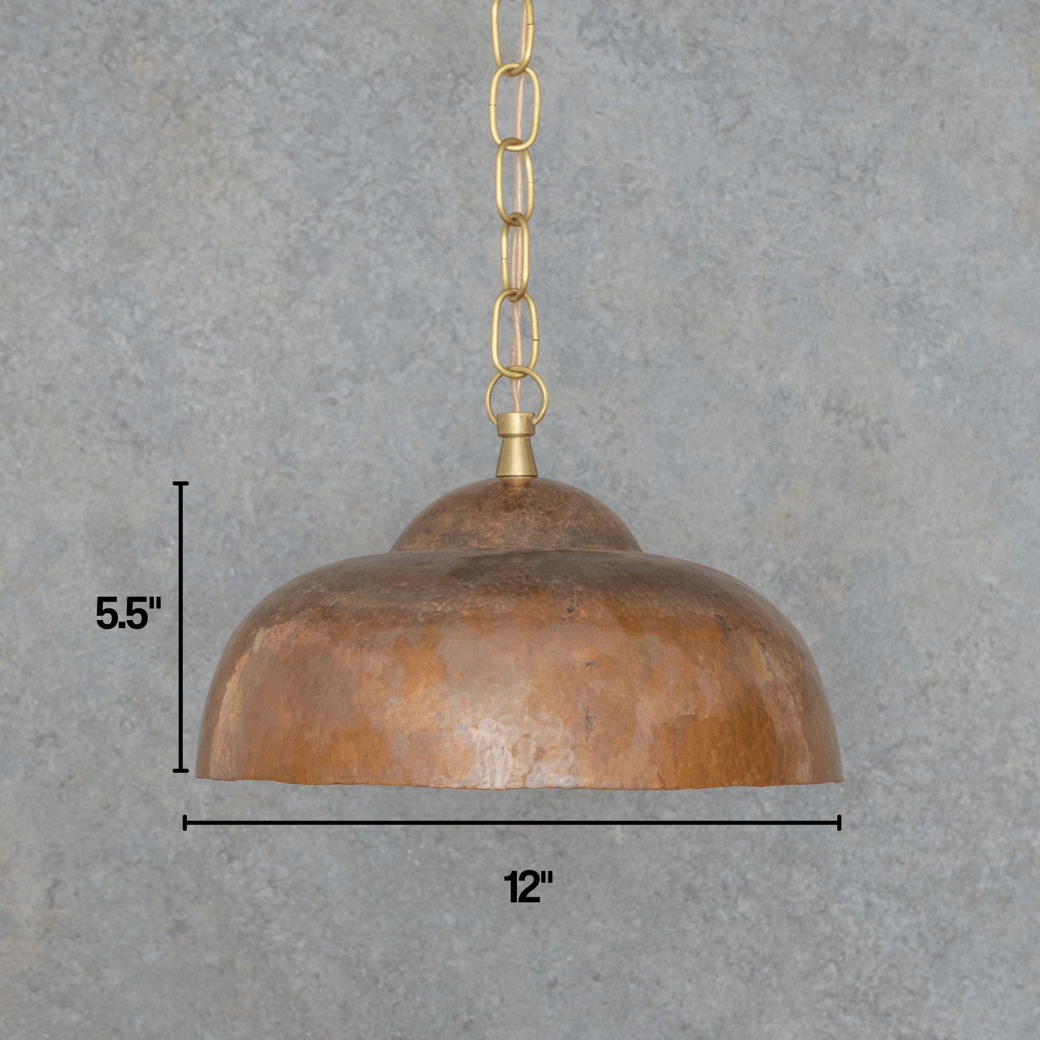 Tiered Copper Dome: Solid Hand - Forged Artisan Lighting with Aged Patina Finish - Insideast