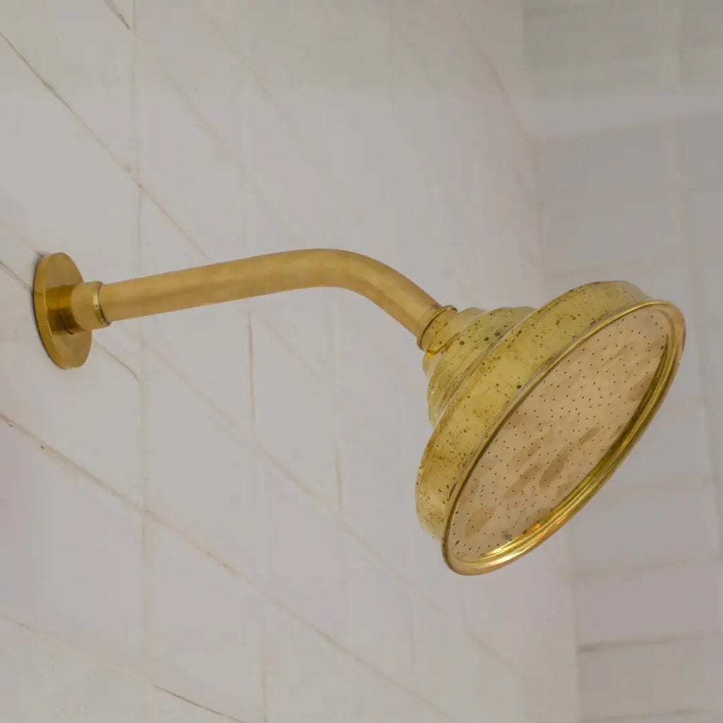 Solid Brass Angled Showerhead & Tub Filler | Concealed 2-Outlet Shower System