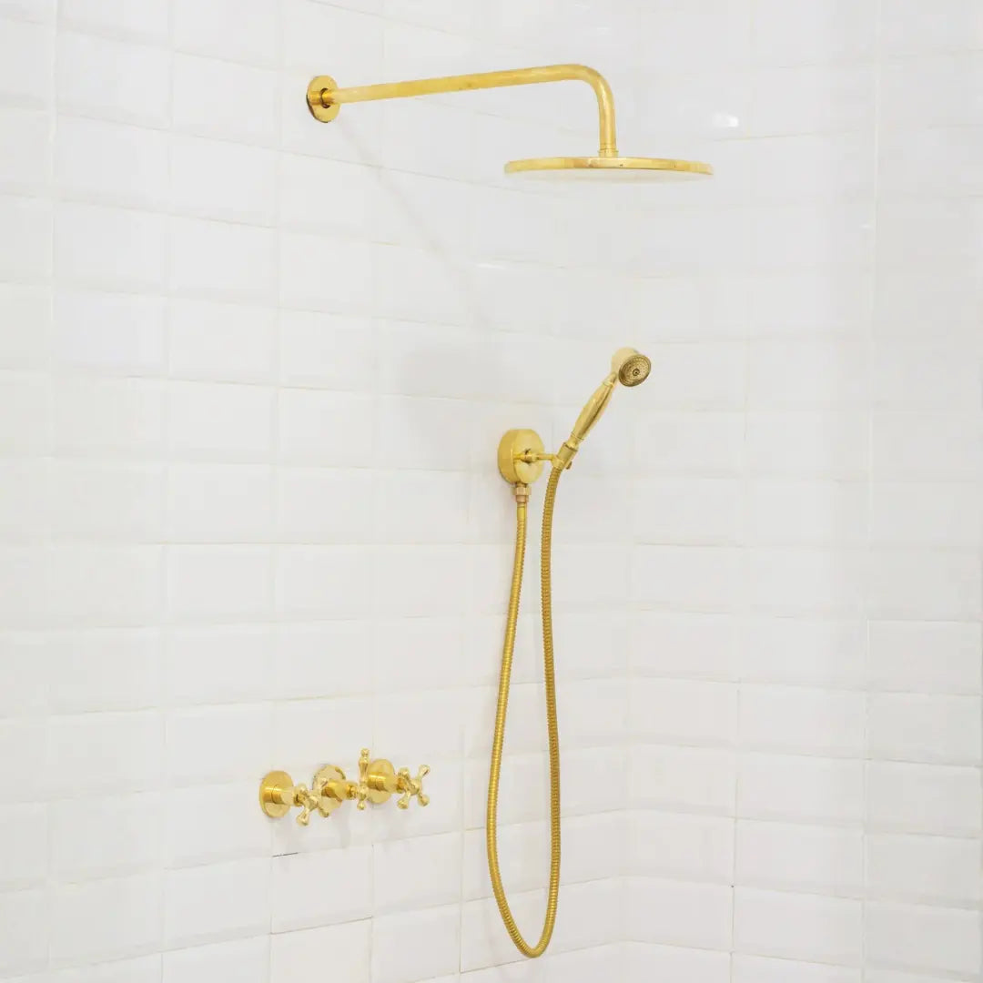 Brass Shower Fixtures – Dual Shower Head