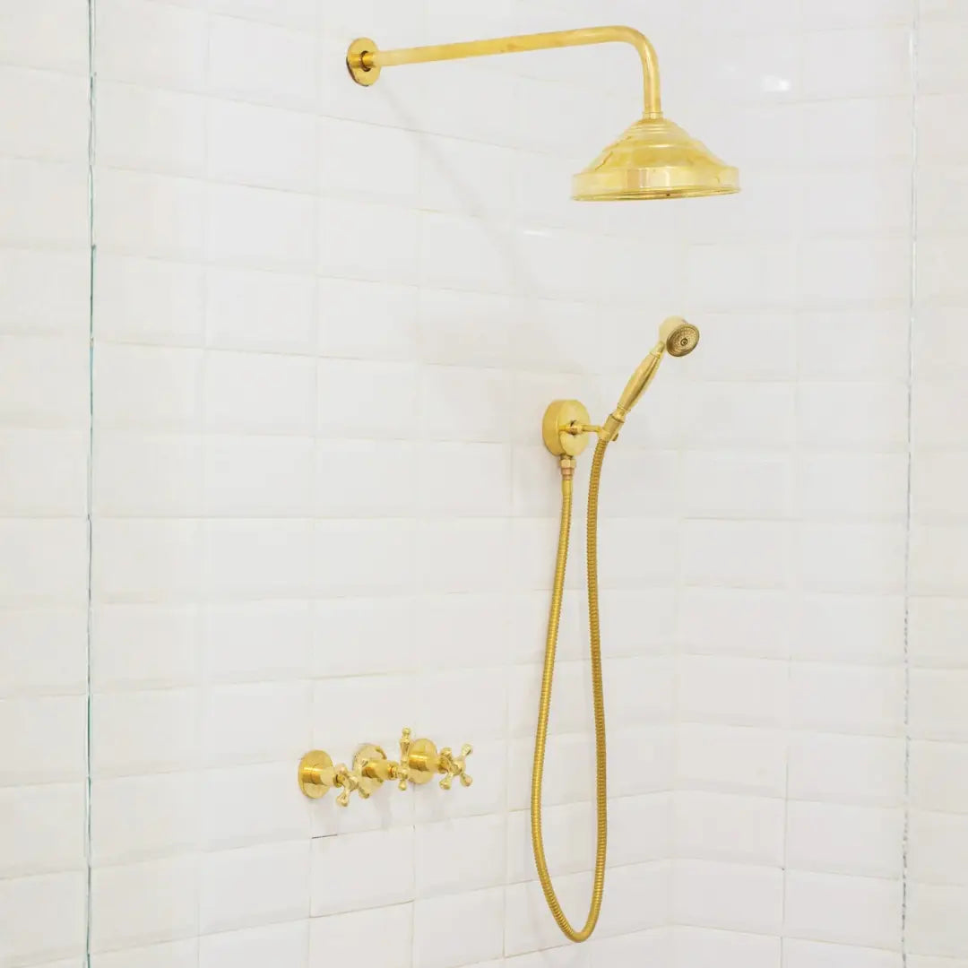 Brass Shower Fixtures – Dual Shower Head