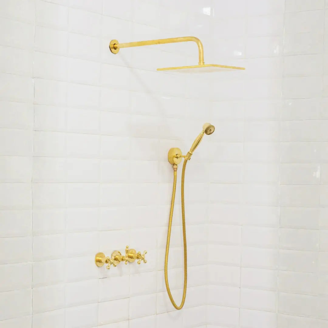 Brass Shower Fixtures – Dual Shower Head