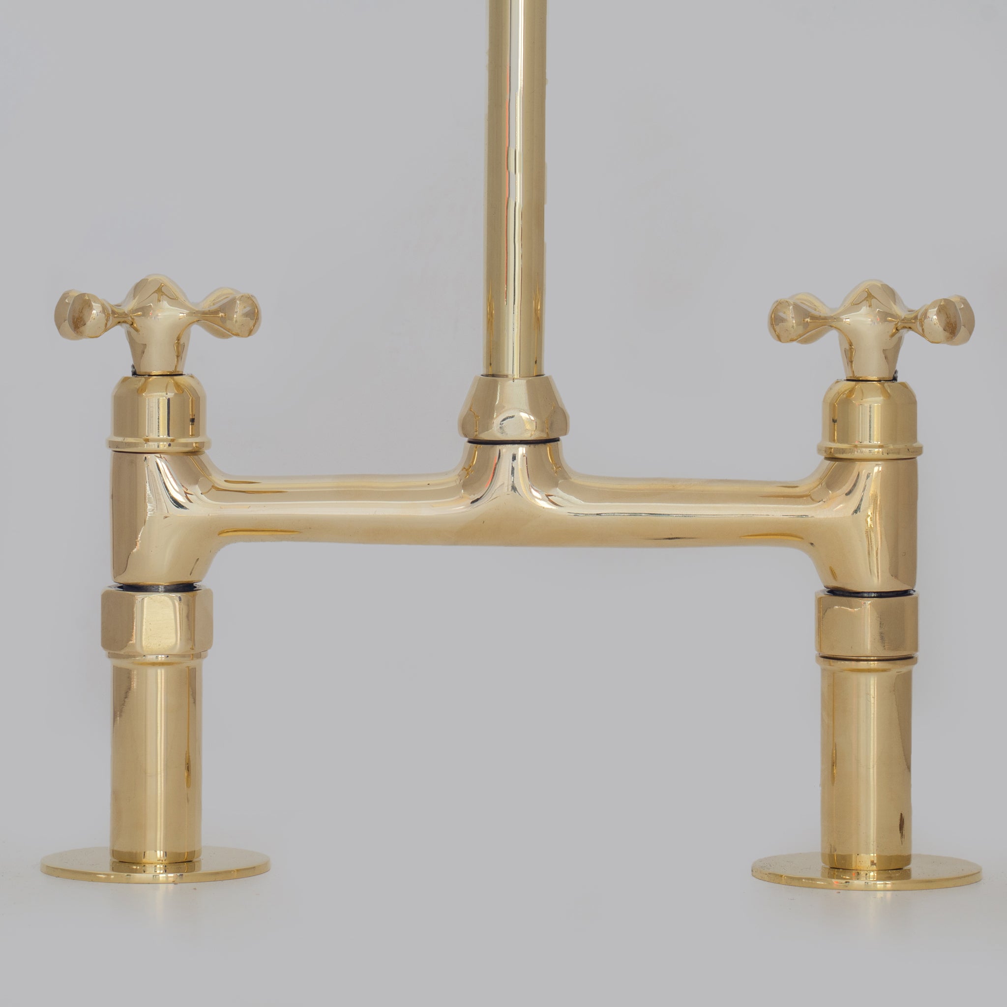 Heritage - Unlacquered Brass Kitchen Bridge Faucet