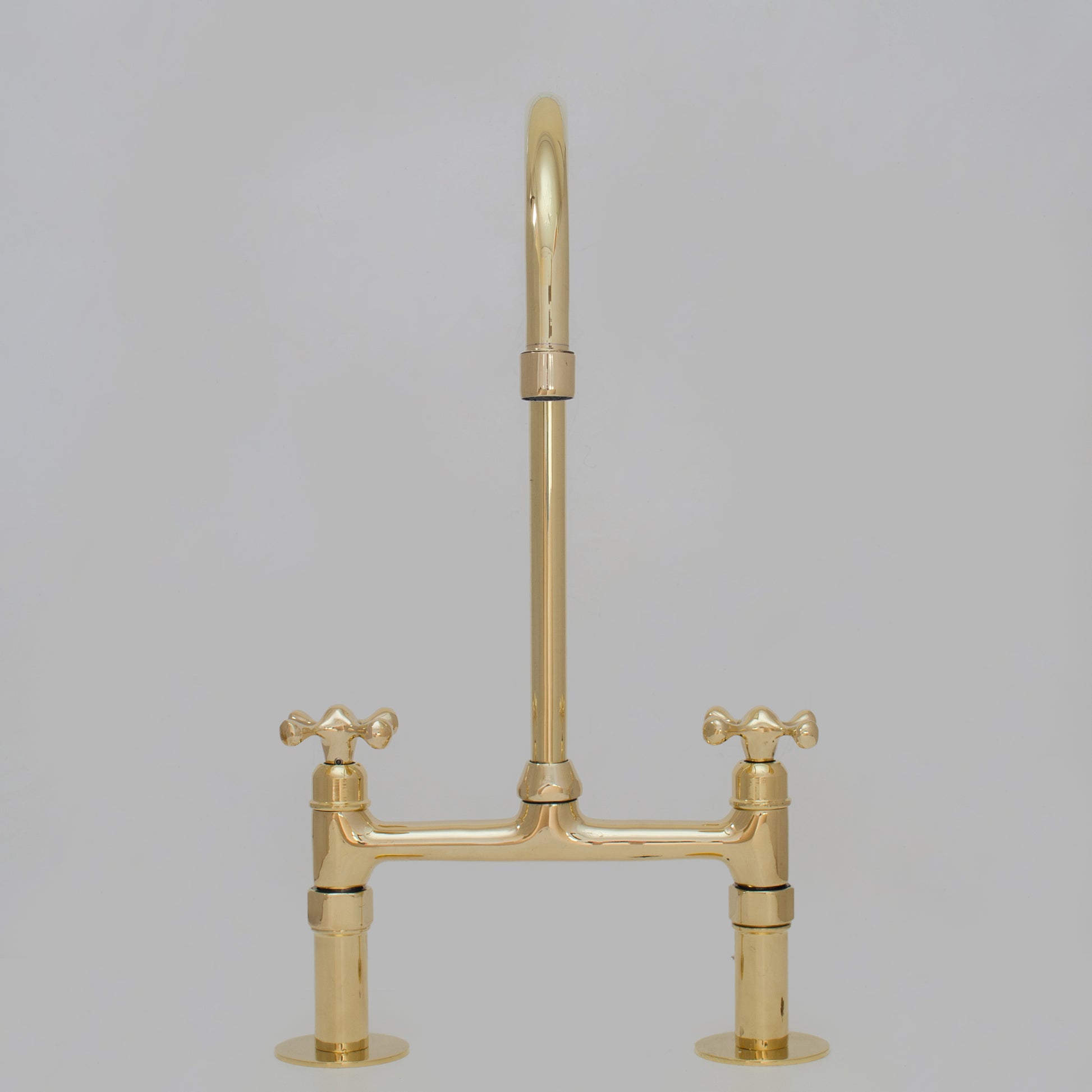 Heritage - Unlacquered Brass Kitchen Bridge Faucet