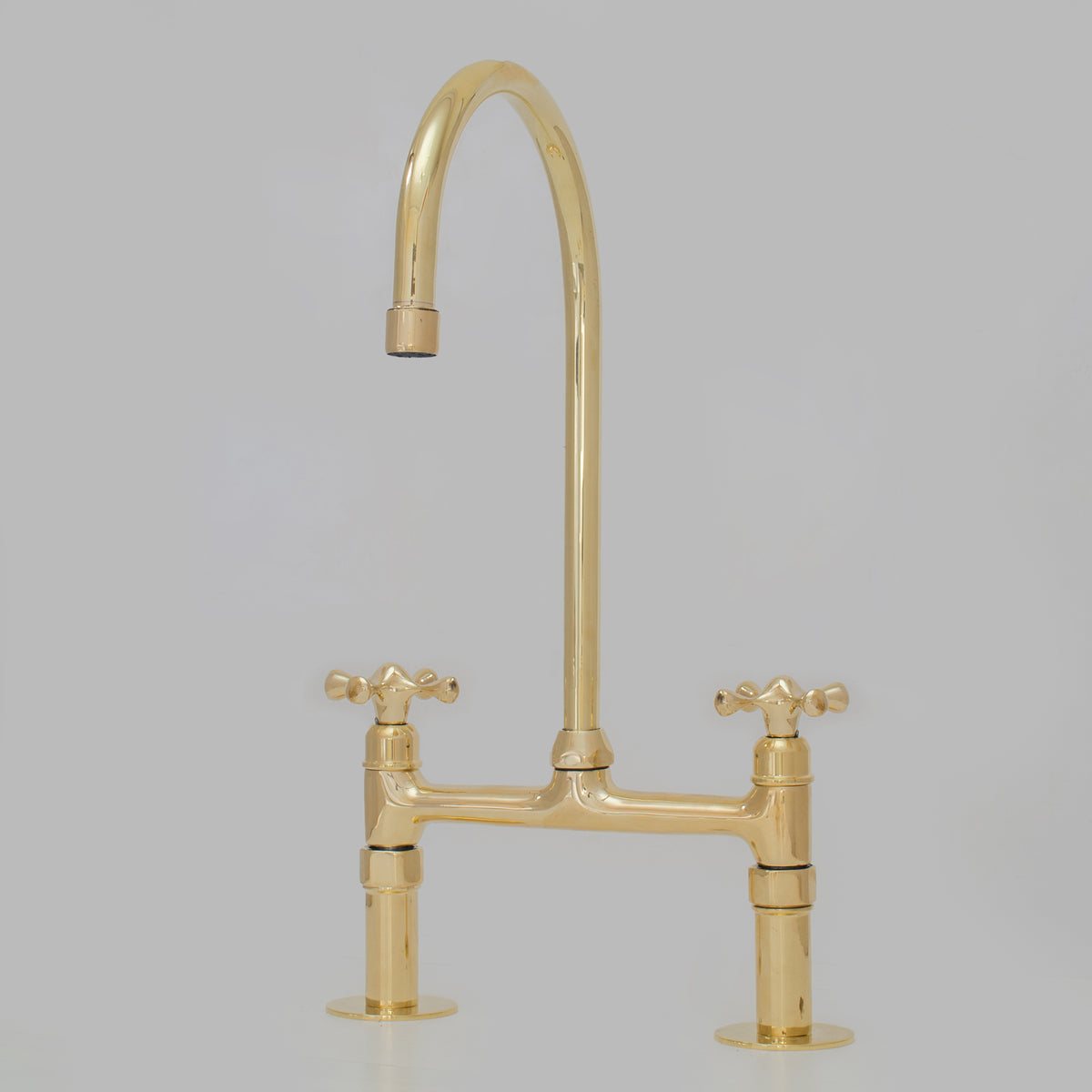Heritage - Unlacquered Brass Kitchen Bridge Faucet