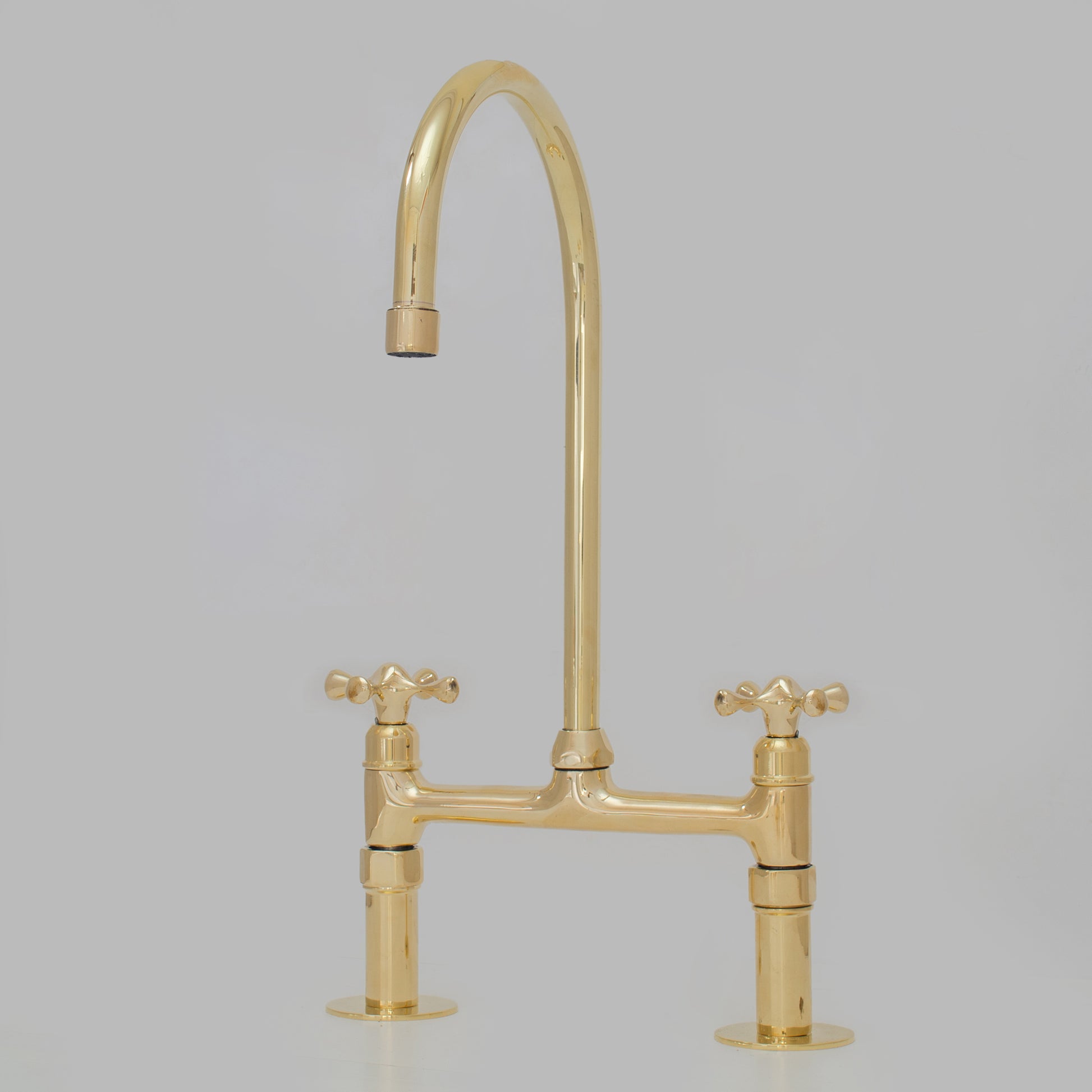 Heritage - Unlacquered Brass Kitchen Bridge Faucet