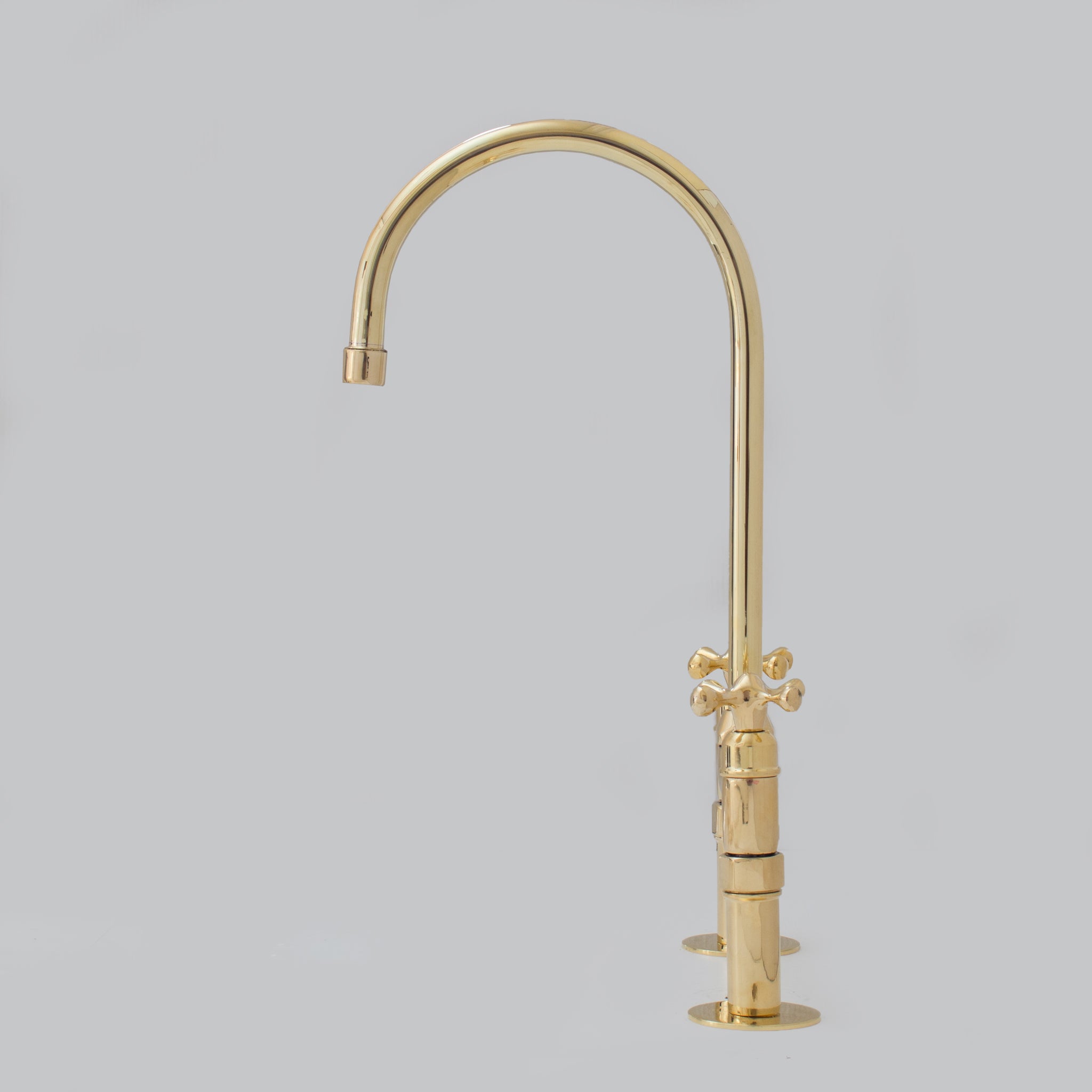Heritage - Unlacquered Brass Kitchen Bridge Faucet