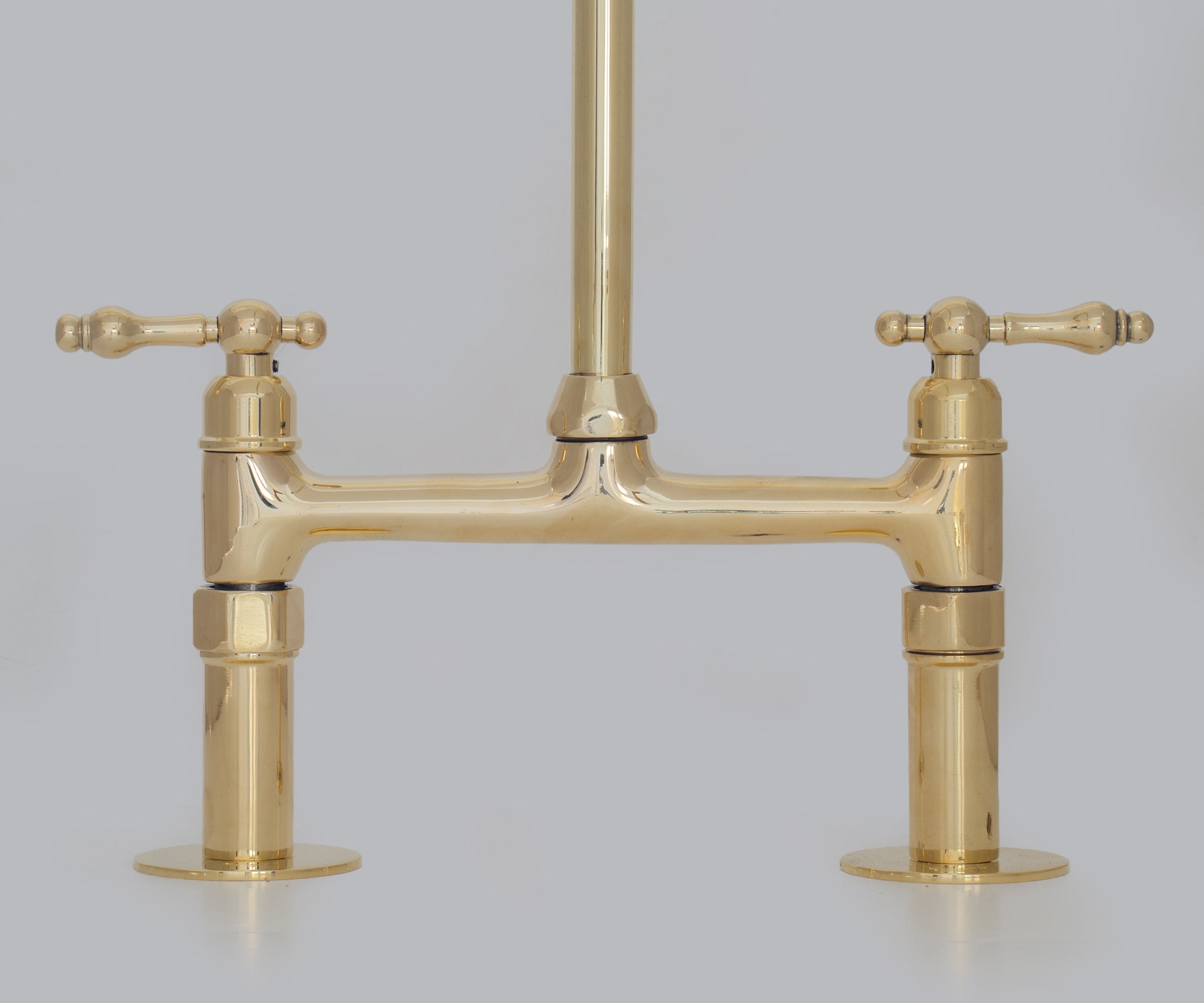 Heritage - Unlacquered Brass Kitchen Bridge Faucet