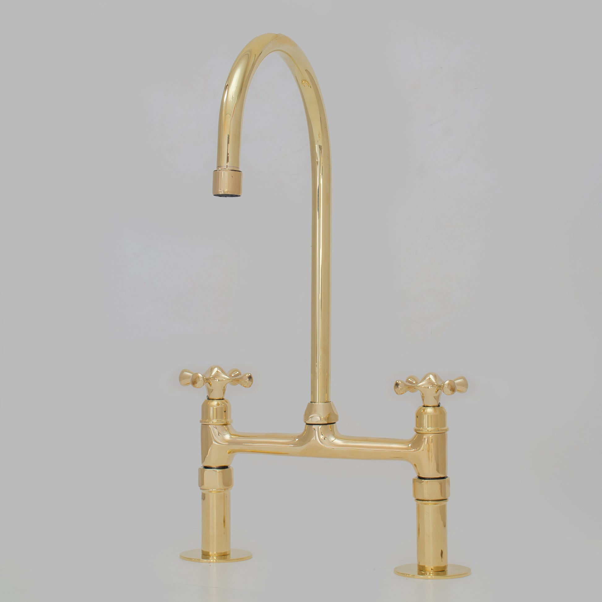 Heritage - Unlacquered Brass Kitchen Bridge Faucet