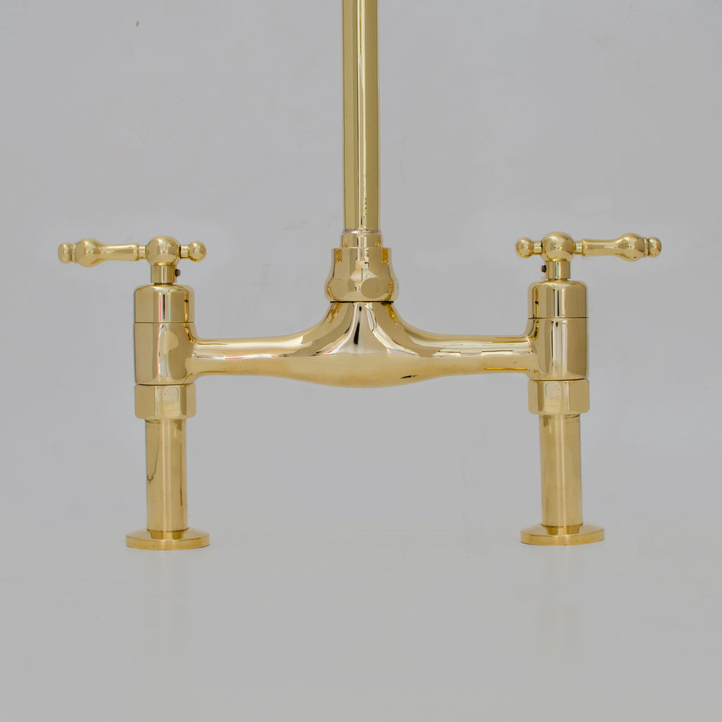 Bridgeford - Unlacquered Brass Kitchen Bridge Faucet