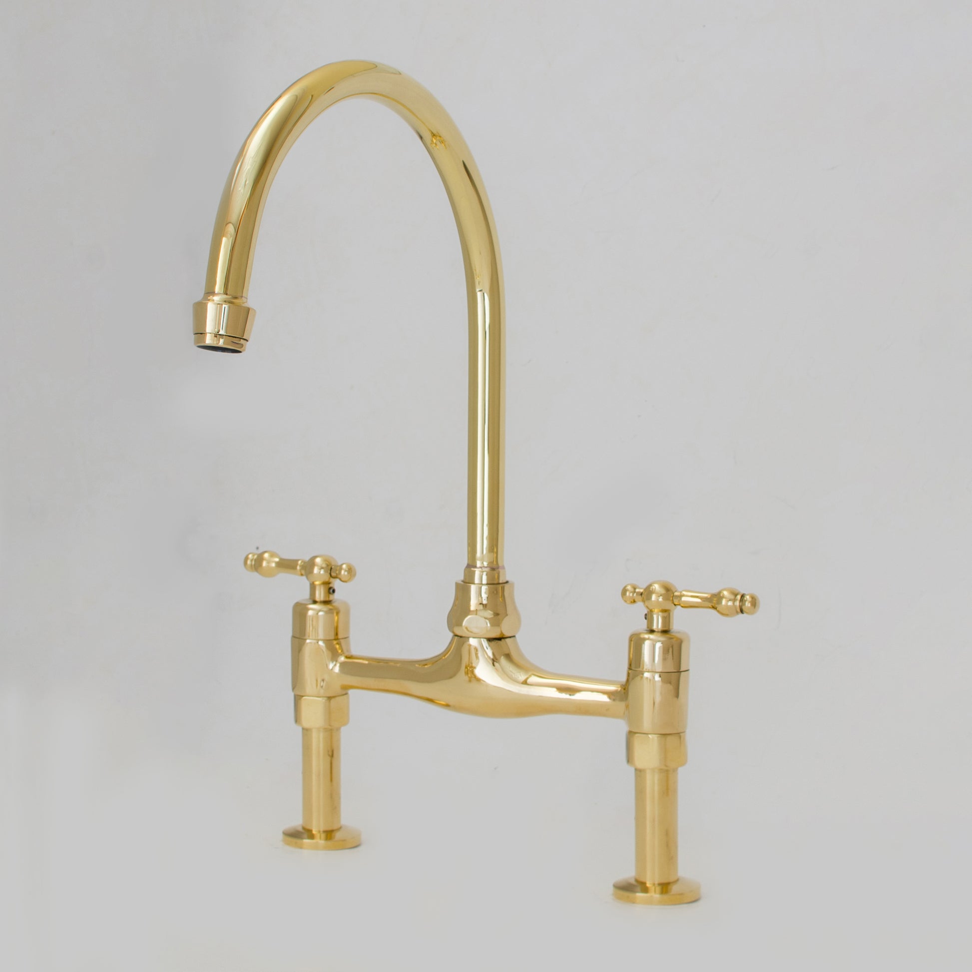 Bridgeford - Unlacquered Brass Kitchen Bridge Faucet