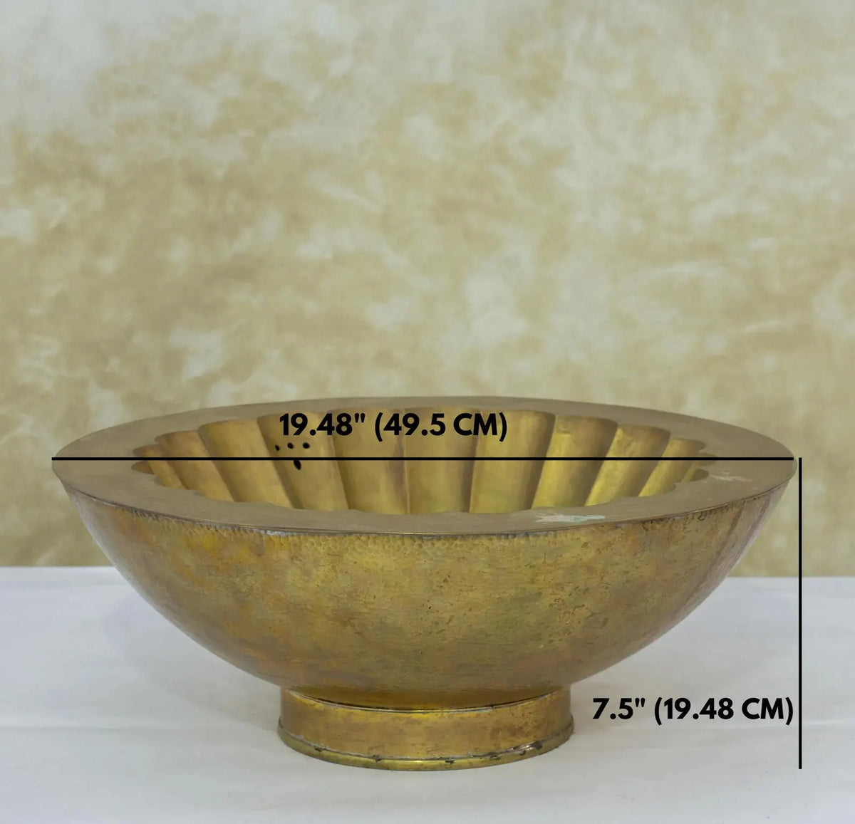 Aged Brass Vessel Sink, Countertop Bowl Sink, Bathroom Washbasin, Basin Sink
