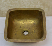 Aged Hammered Brass Undermount Bar Sink, Deep Basin