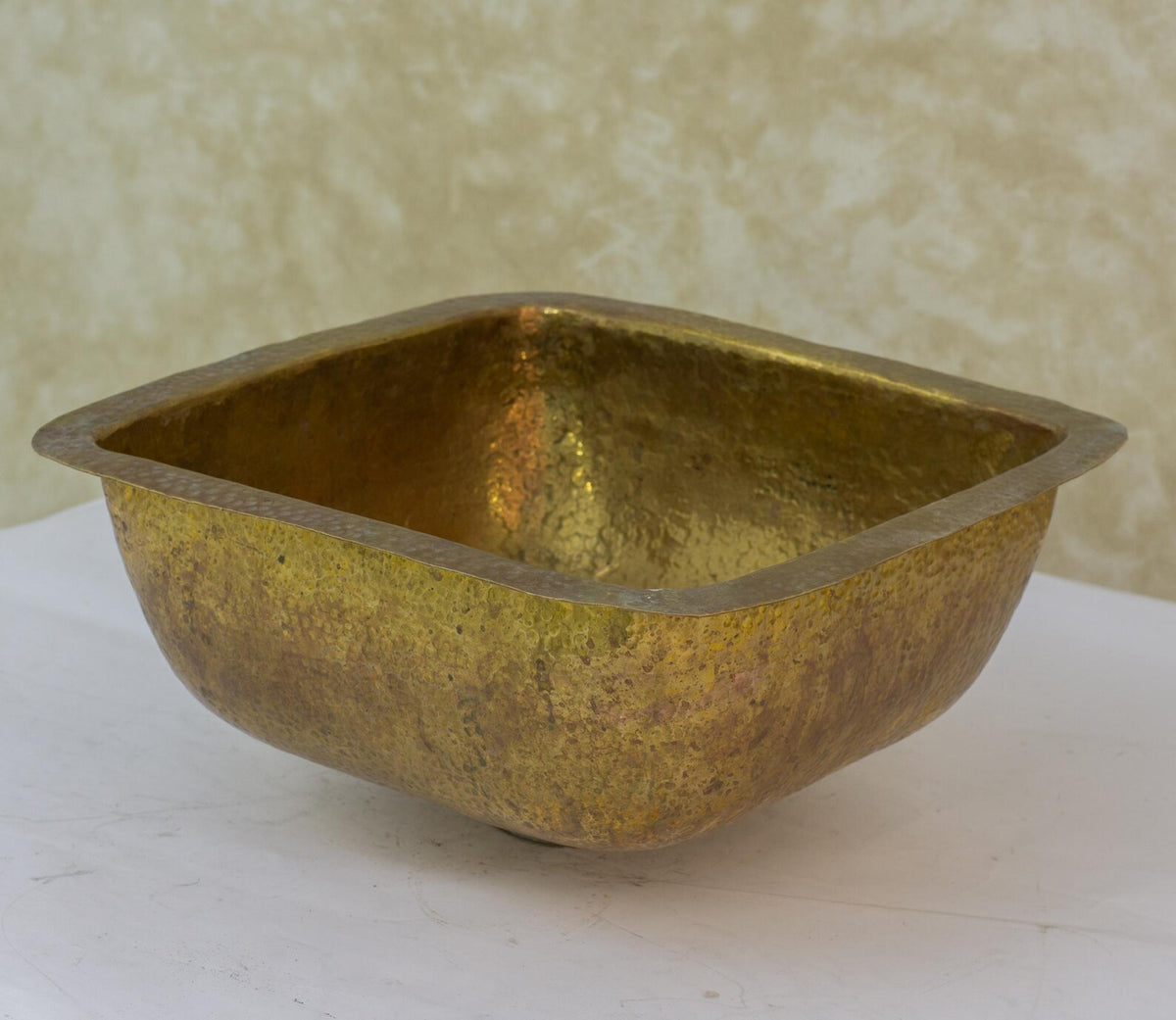 Aged Hammered Brass Undermount Bar Sink, Deep Basin