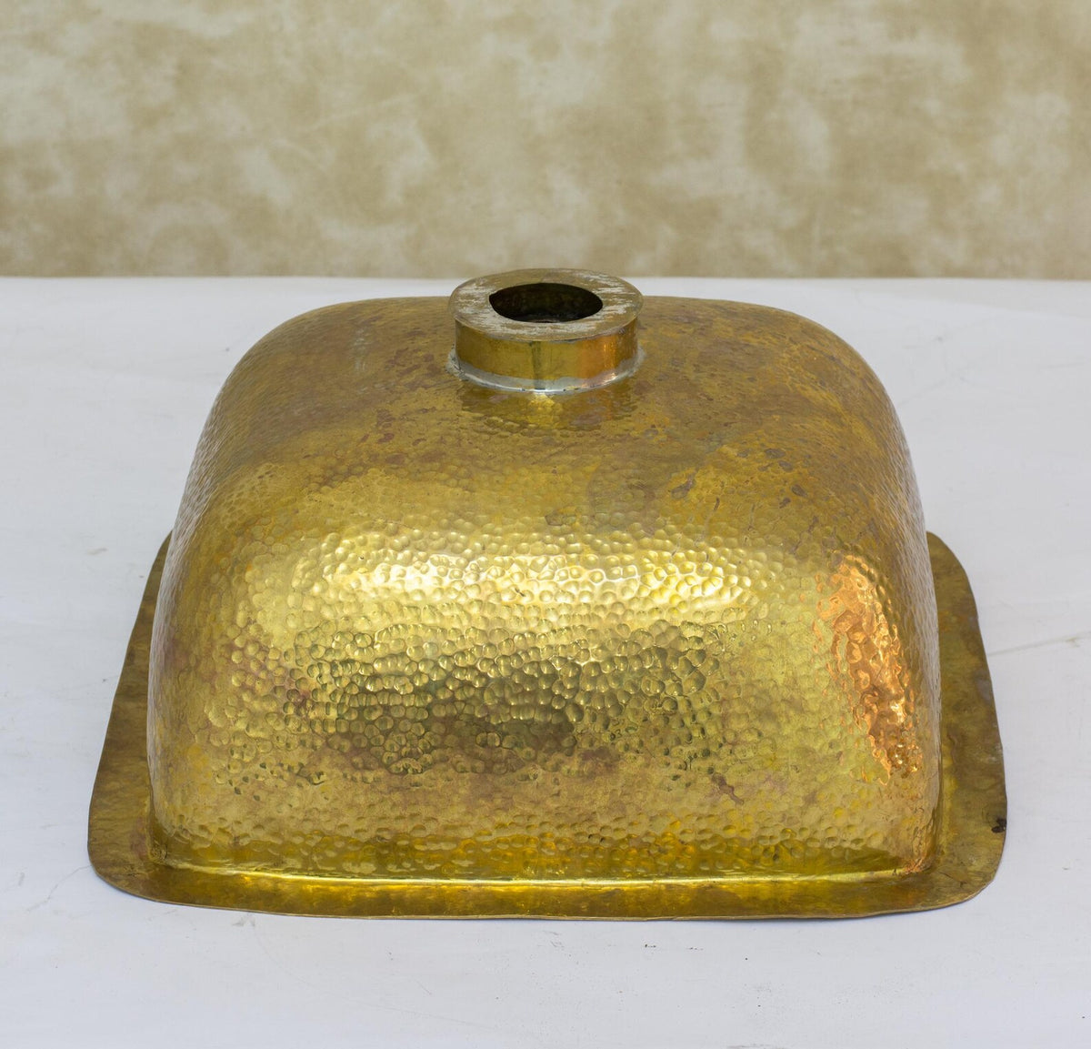 Aged Hammered Brass Undermount Bar Sink, Deep Basin