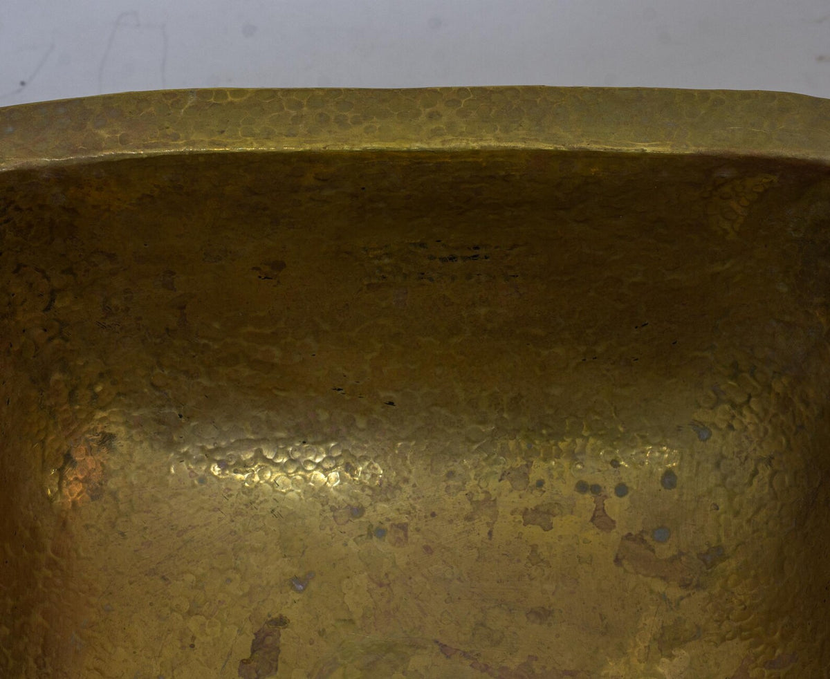Aged Hammered Brass Undermount Bar Sink, Deep Basin