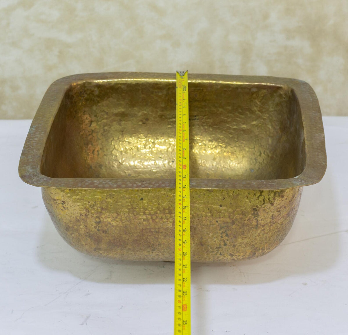 Aged Hammered Brass Undermount Bar Sink, Deep Basin