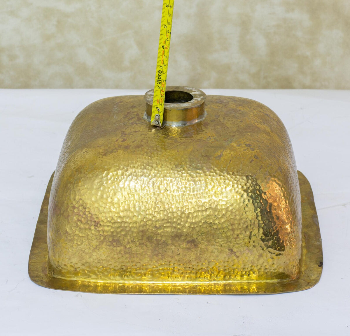 Aged Hammered Brass Undermount Bar Sink, Deep Basin